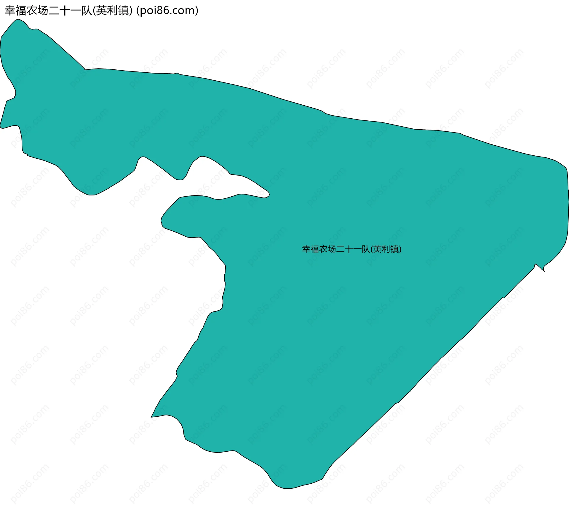幸福农场二十一队(英利镇)边界地图