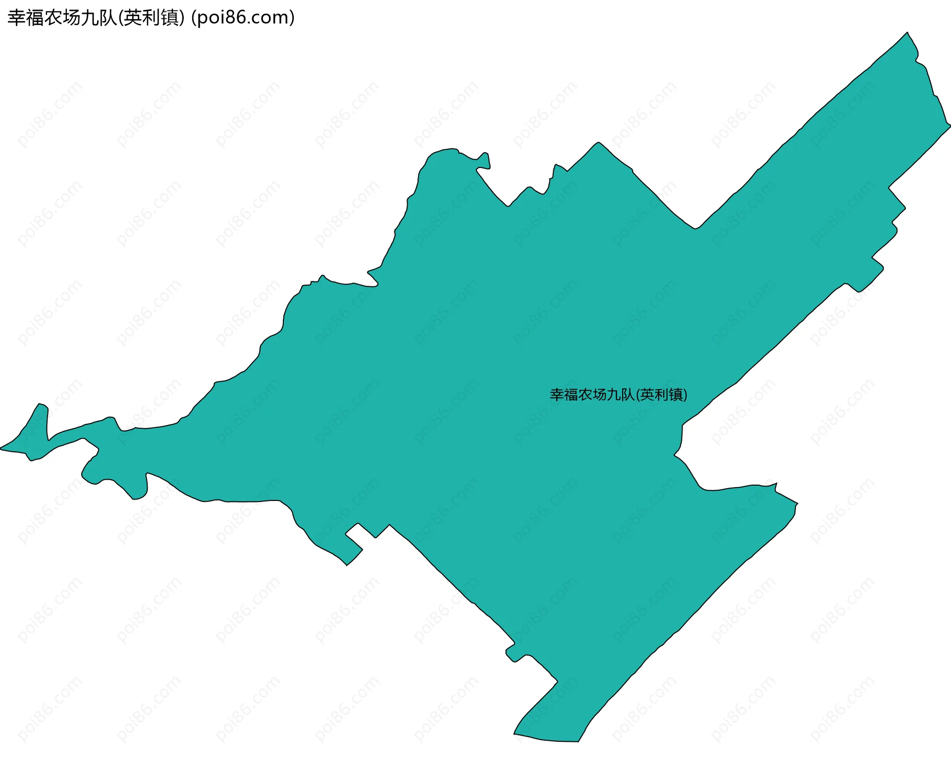幸福农场九队(英利镇)边界地图