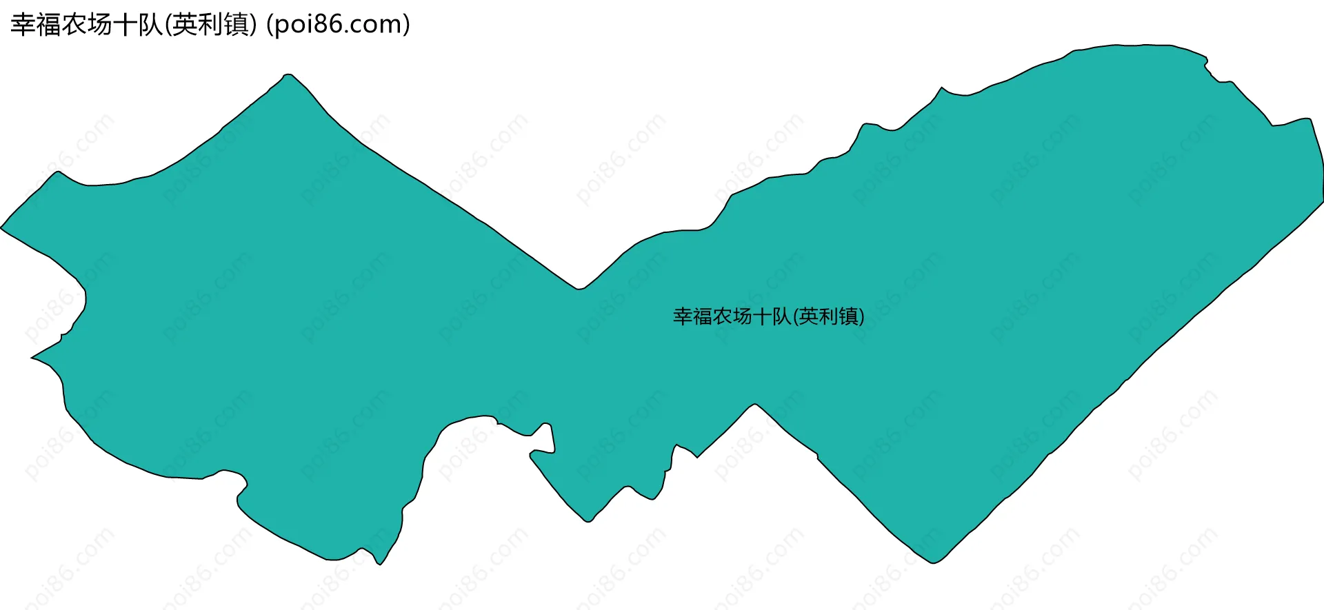 幸福农场十队(英利镇)边界地图