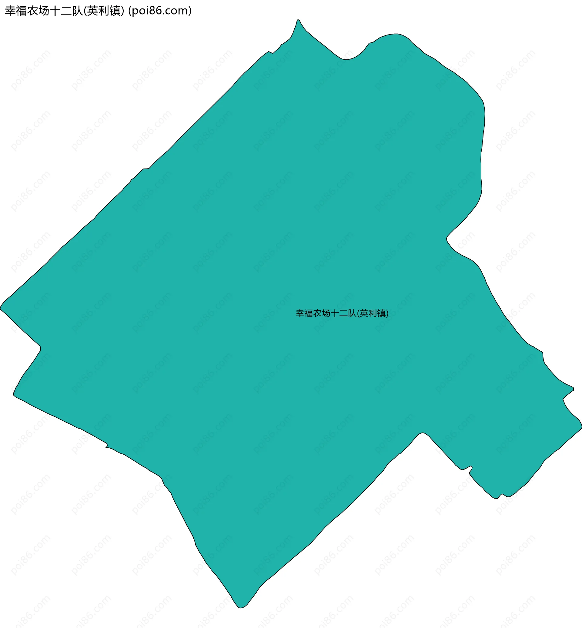 幸福农场十二队(英利镇)边界地图