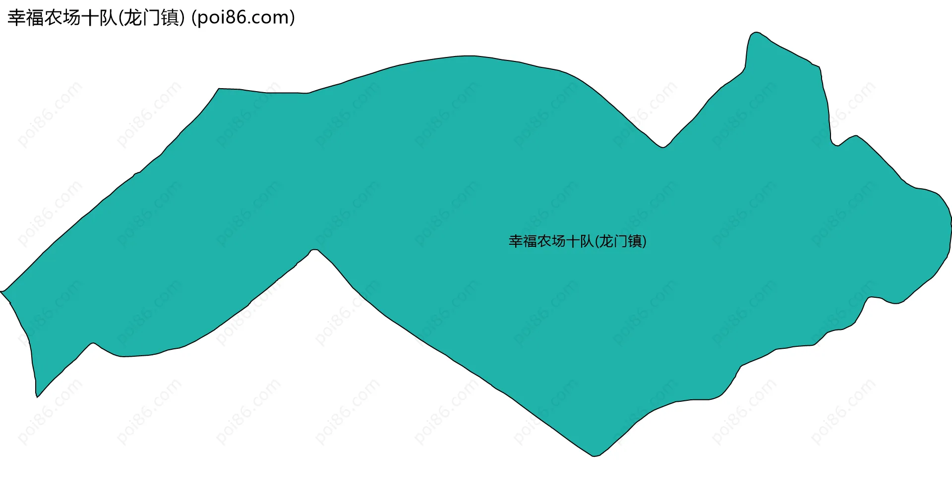 幸福农场十队(龙门镇)边界地图