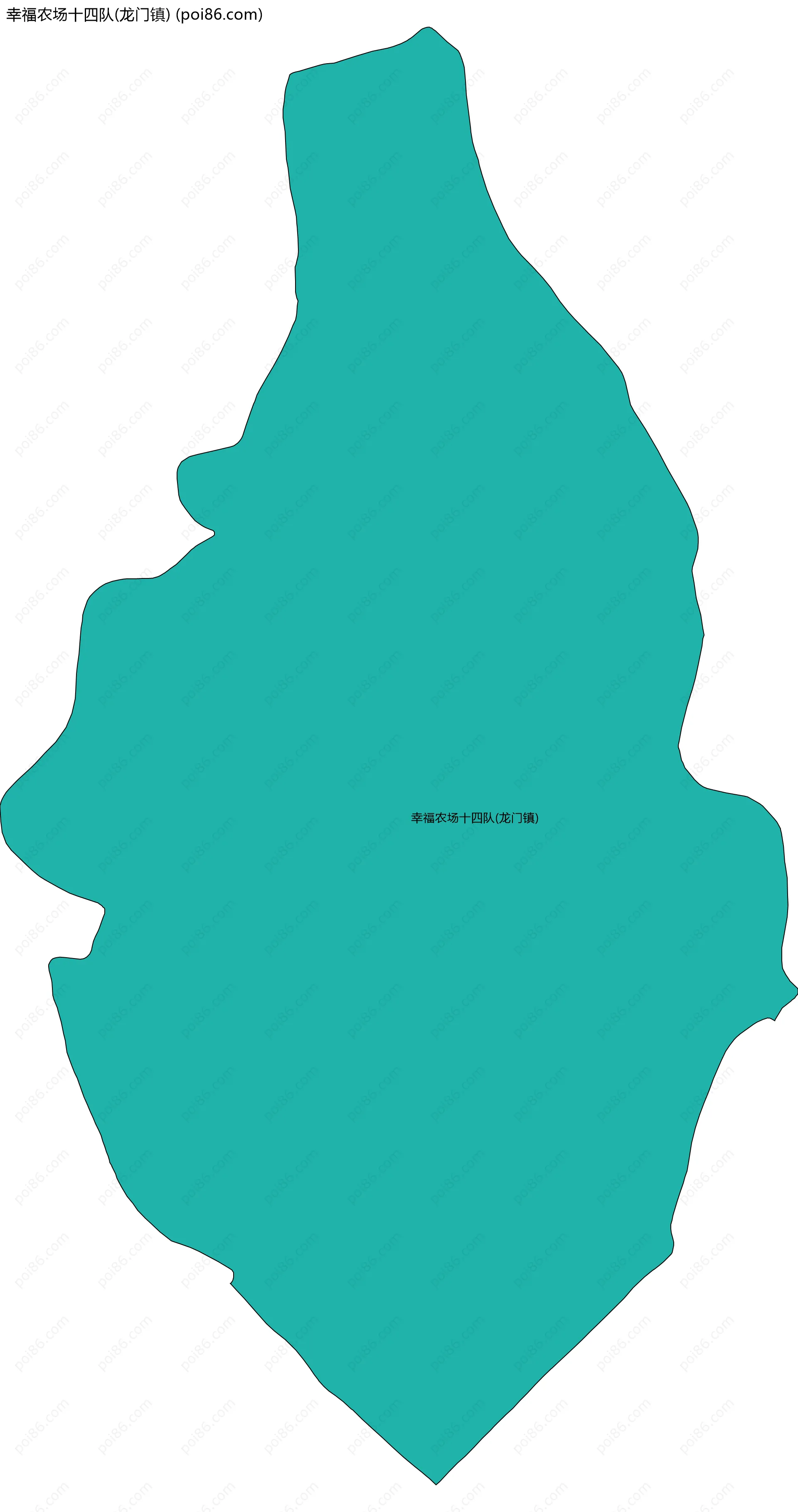 幸福农场十四队(龙门镇)边界地图