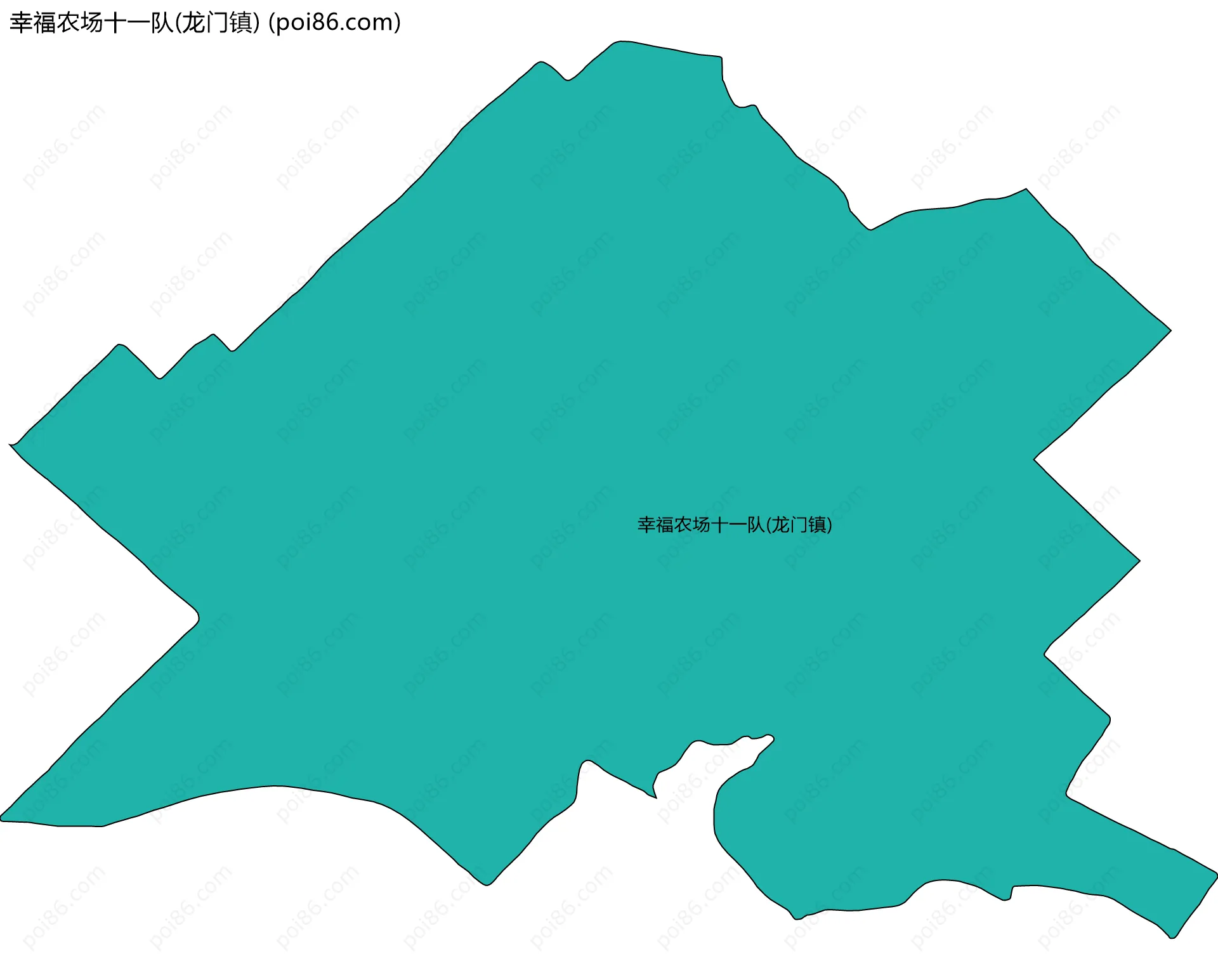 幸福农场十一队(龙门镇)边界地图