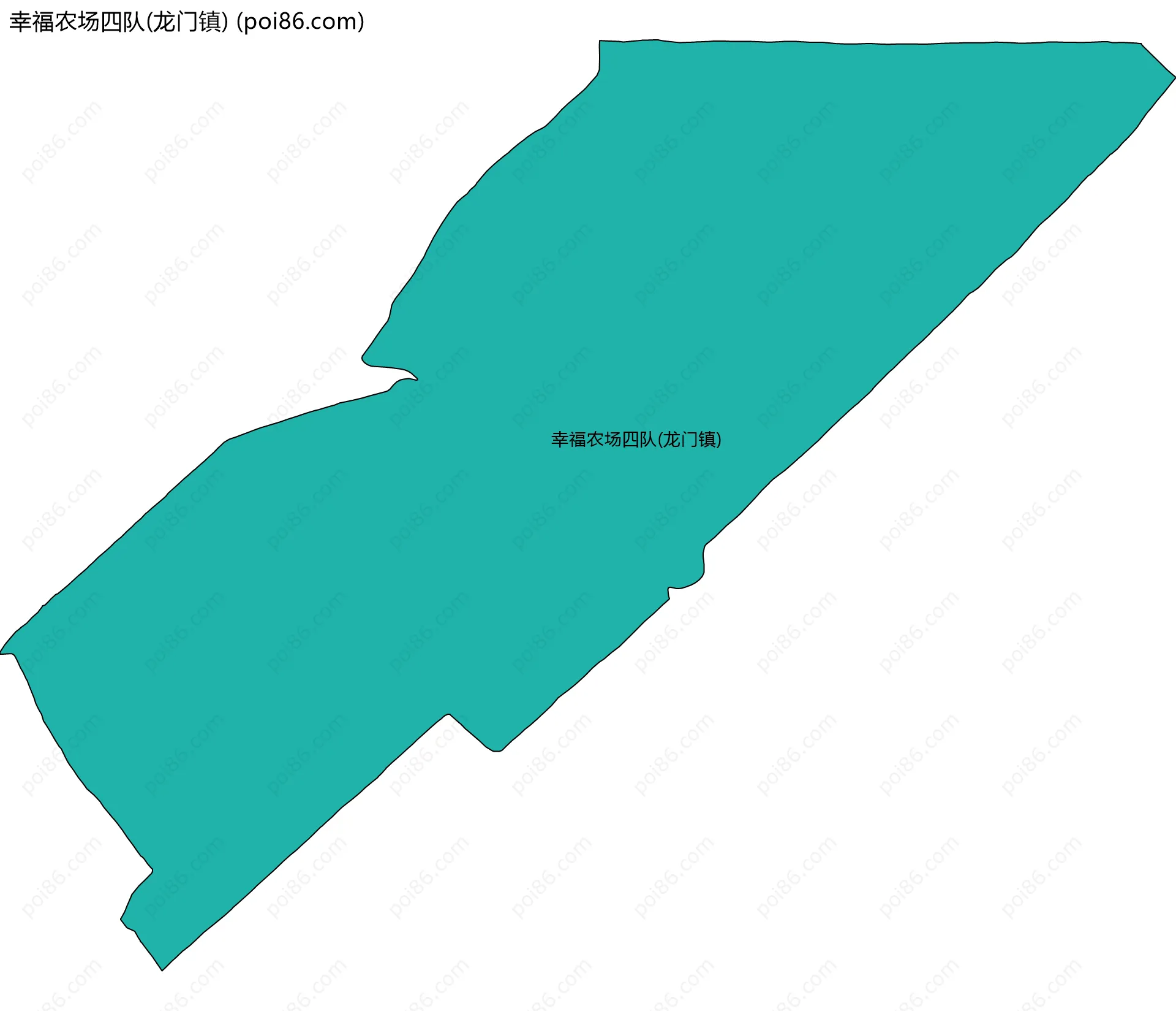 幸福农场四队(龙门镇)边界地图