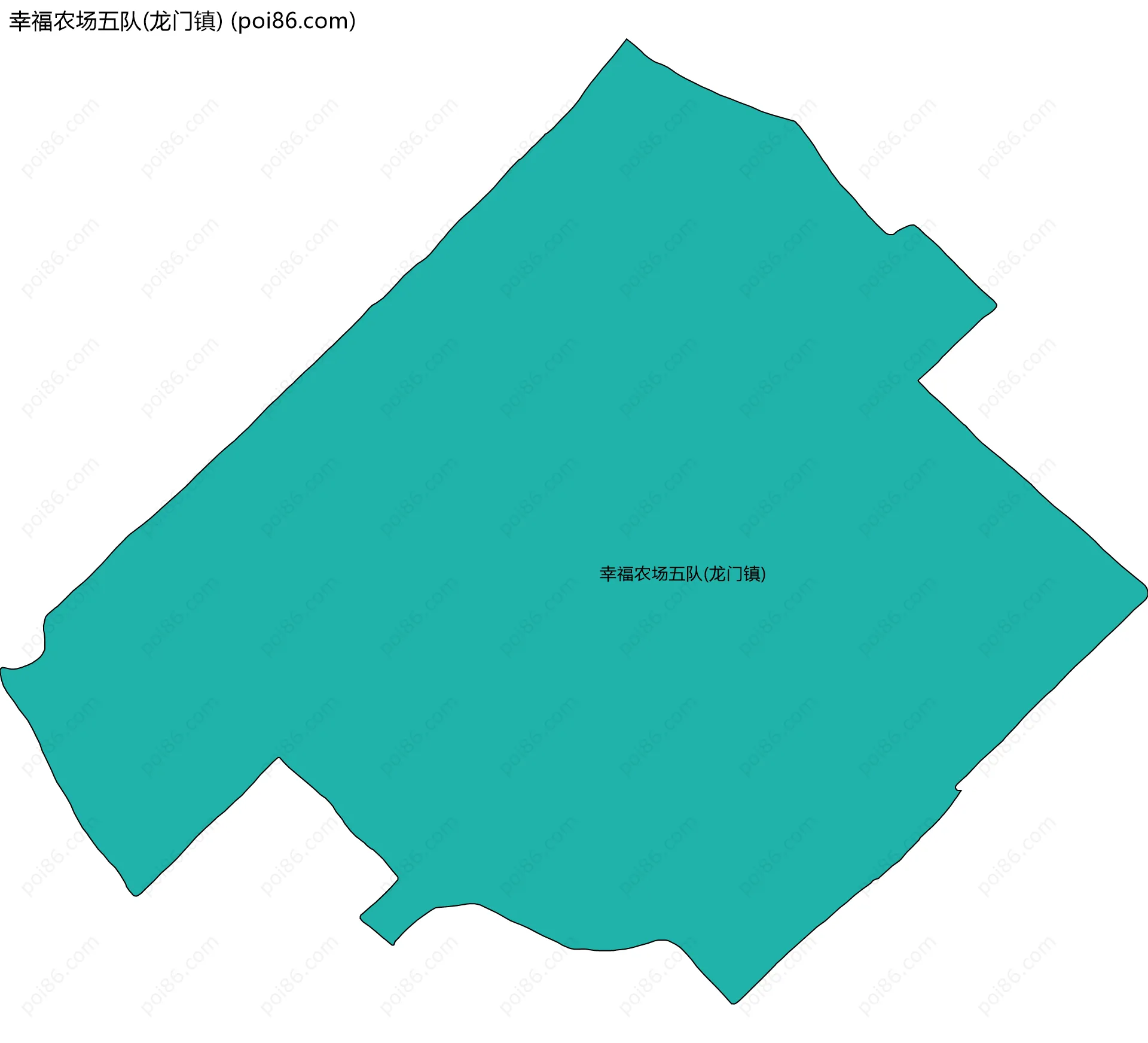 幸福农场五队(龙门镇)边界地图