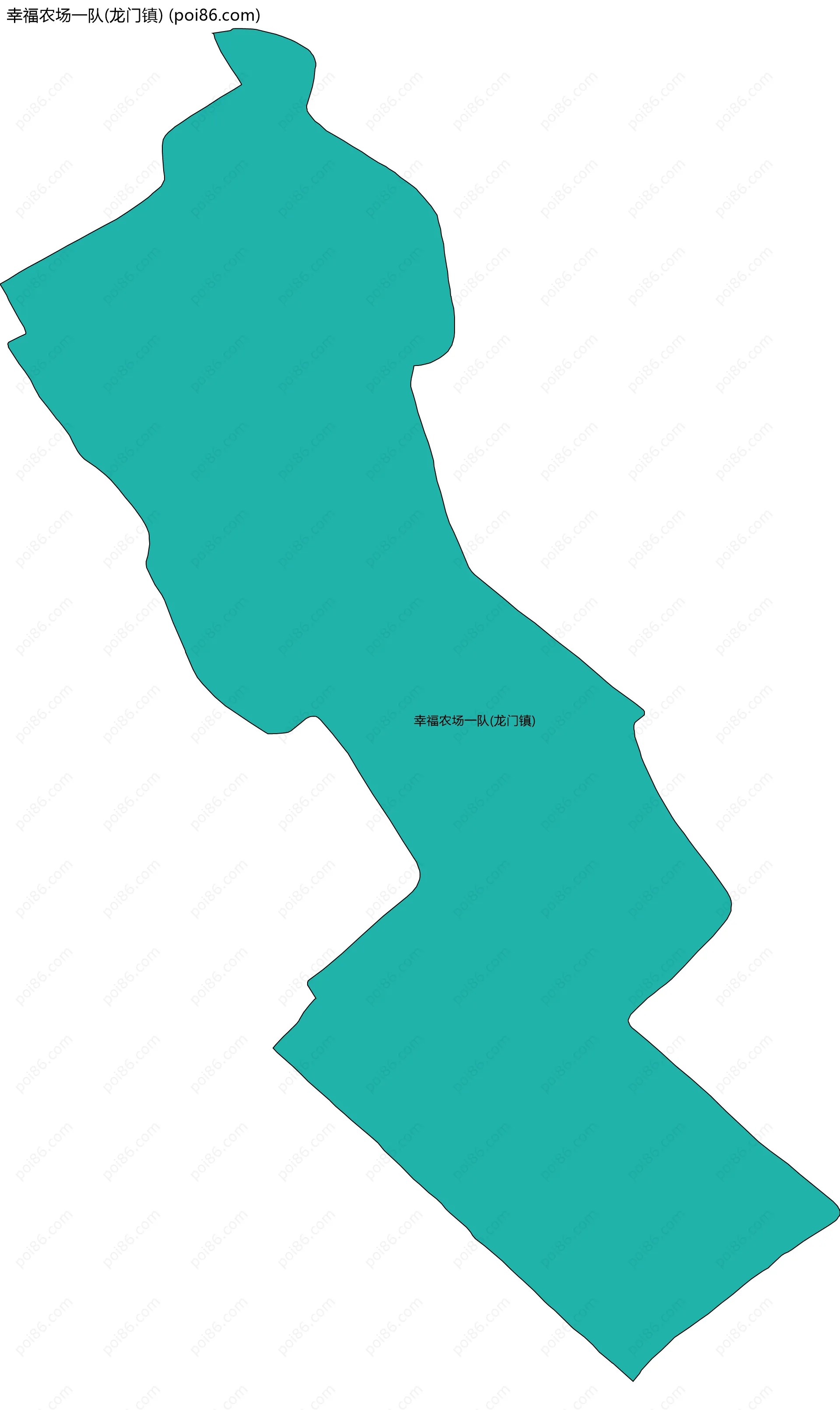 幸福农场一队(龙门镇)边界地图