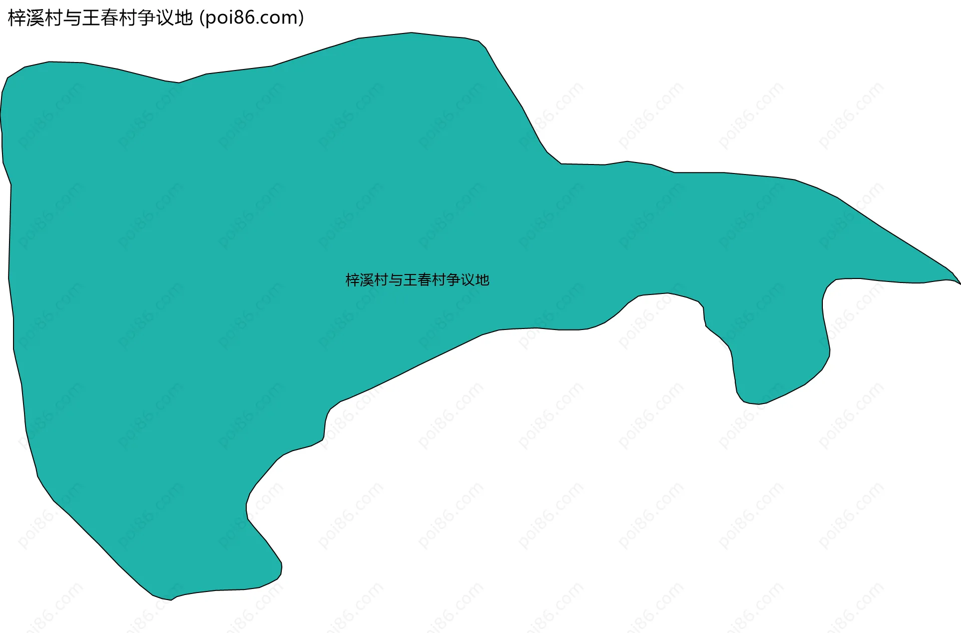梓溪村与王春村争议地边界地图