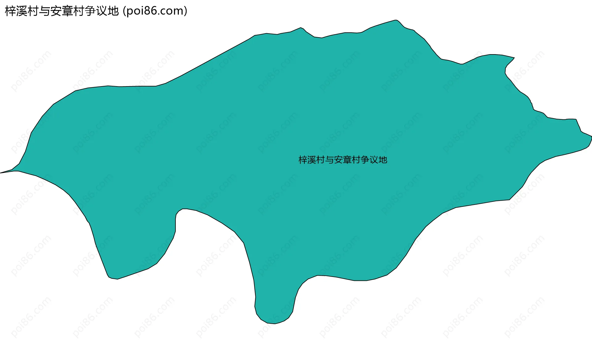 梓溪村与安章村争议地边界地图