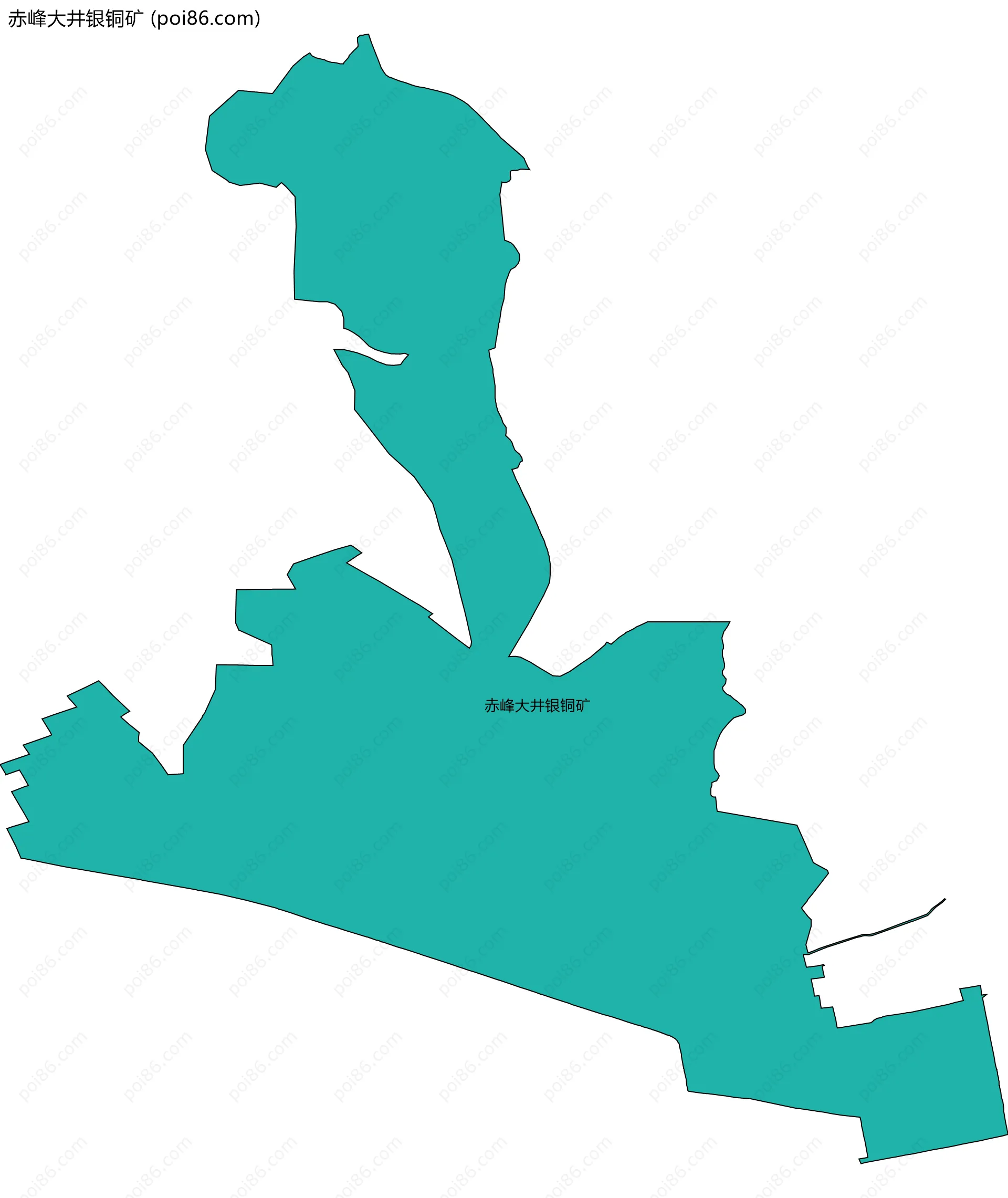 赤峰大井银铜矿边界地图