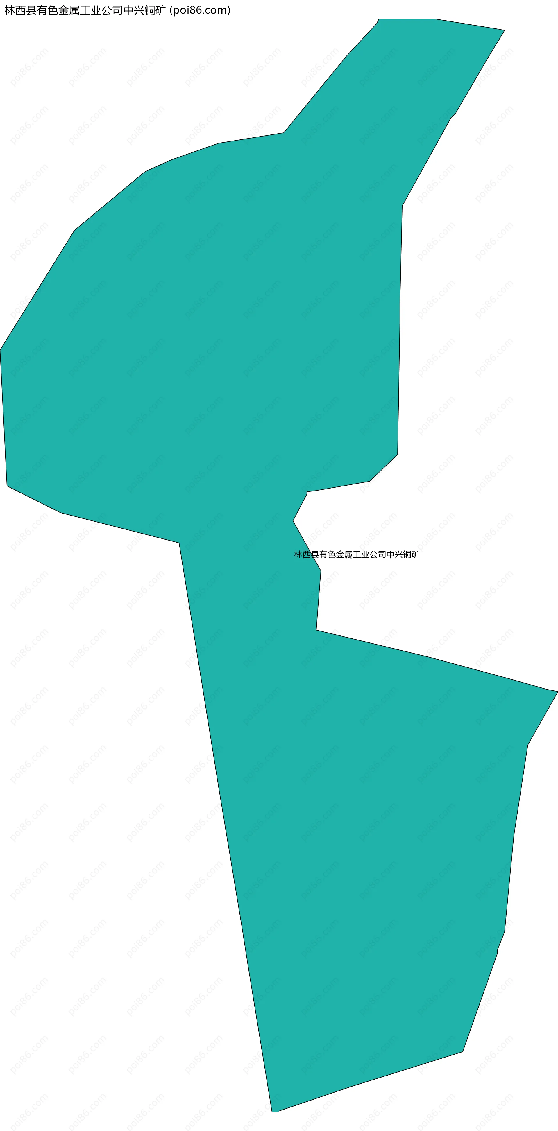 林西县有色金属工业公司中兴铜矿边界地图