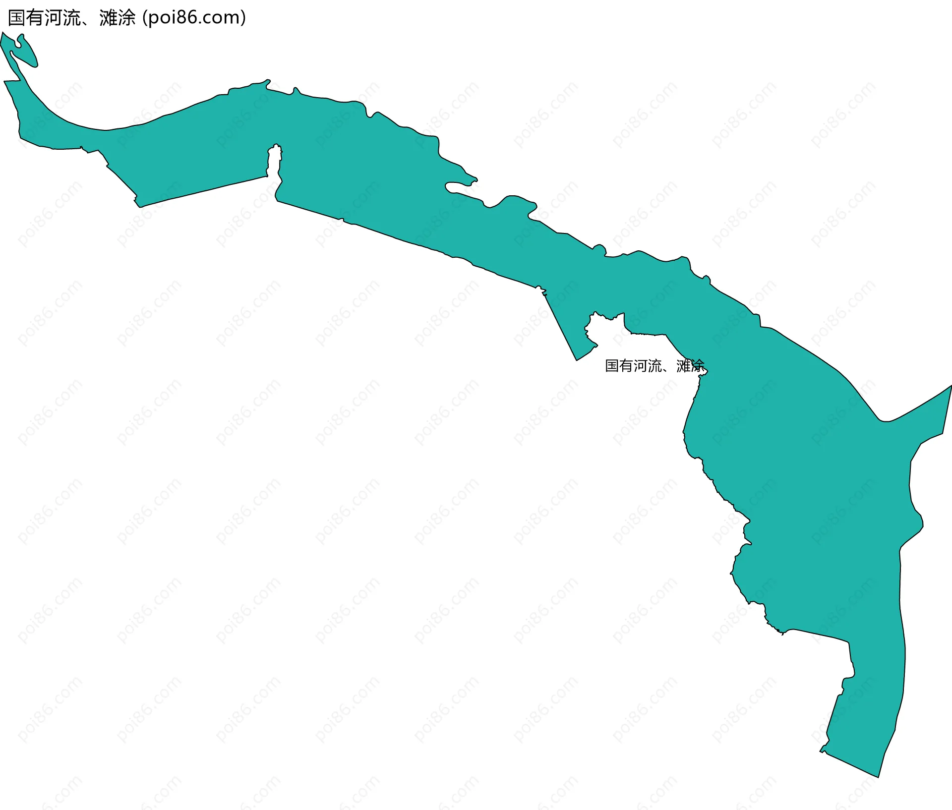 国有河流、滩涂边界地图