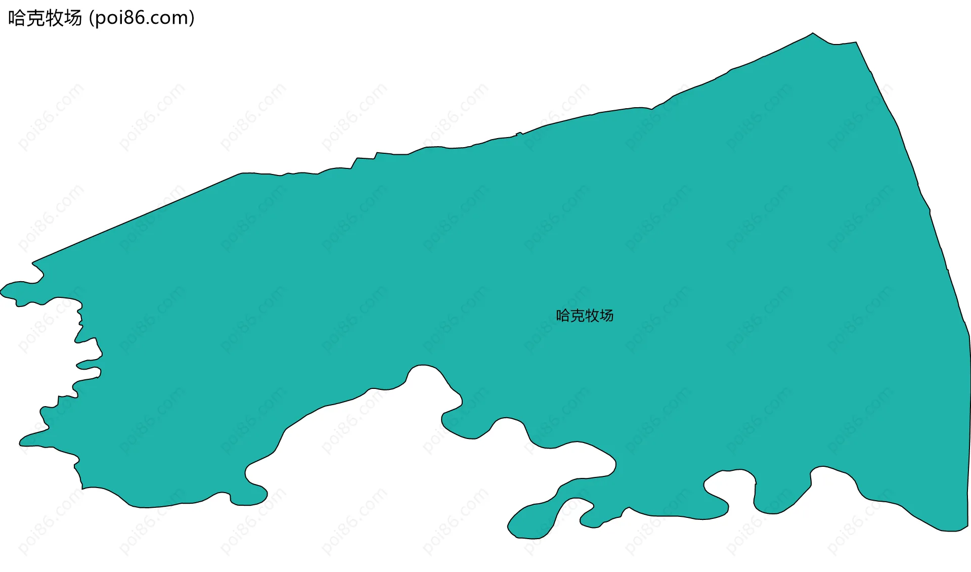 哈克牧场边界地图