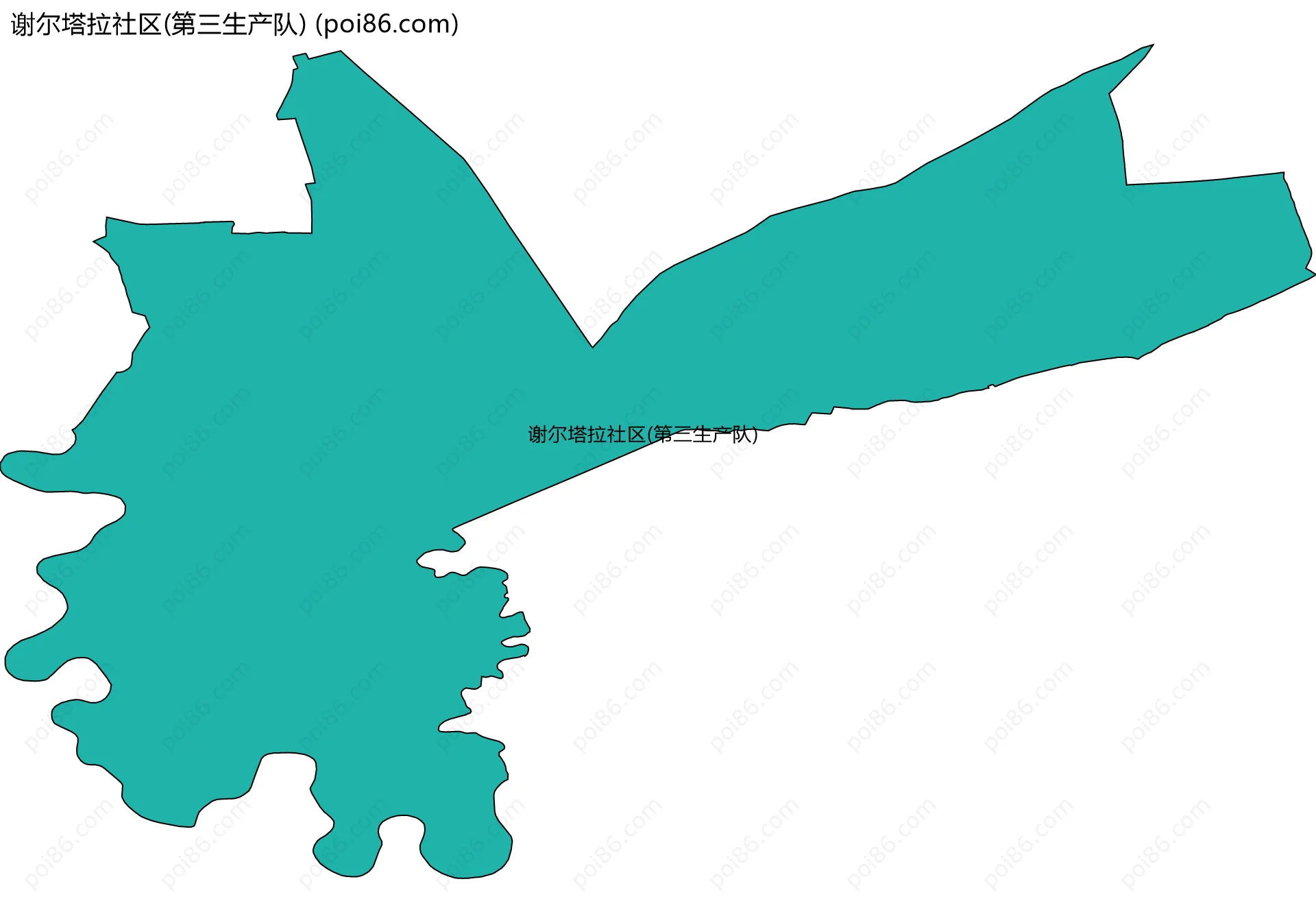 谢尔塔拉社区(第三生产队)边界地图