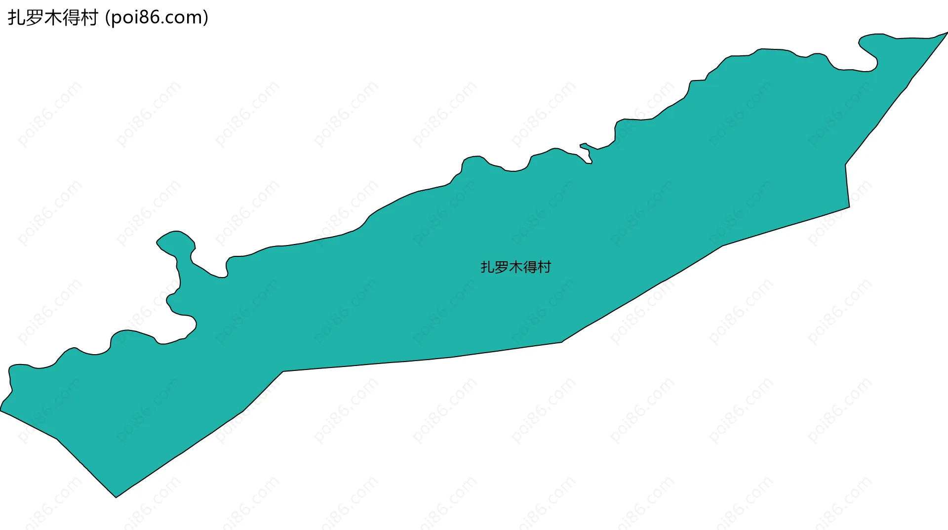扎罗木得村边界地图