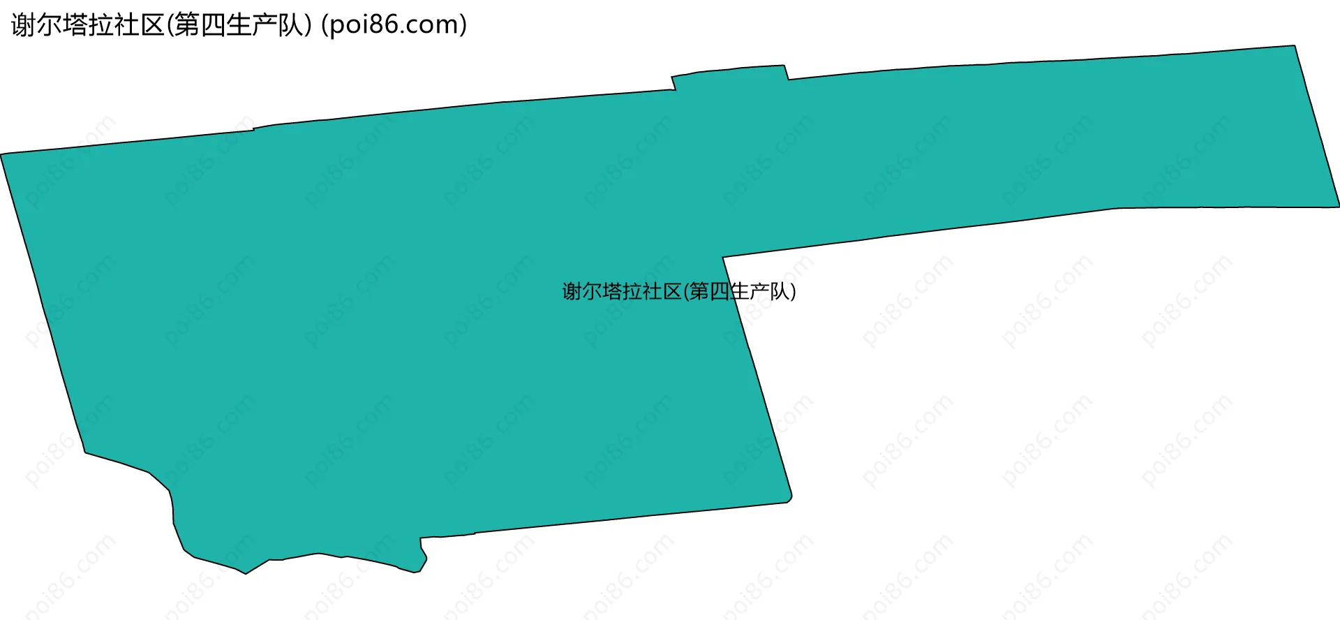 谢尔塔拉社区(第四生产队)边界地图
