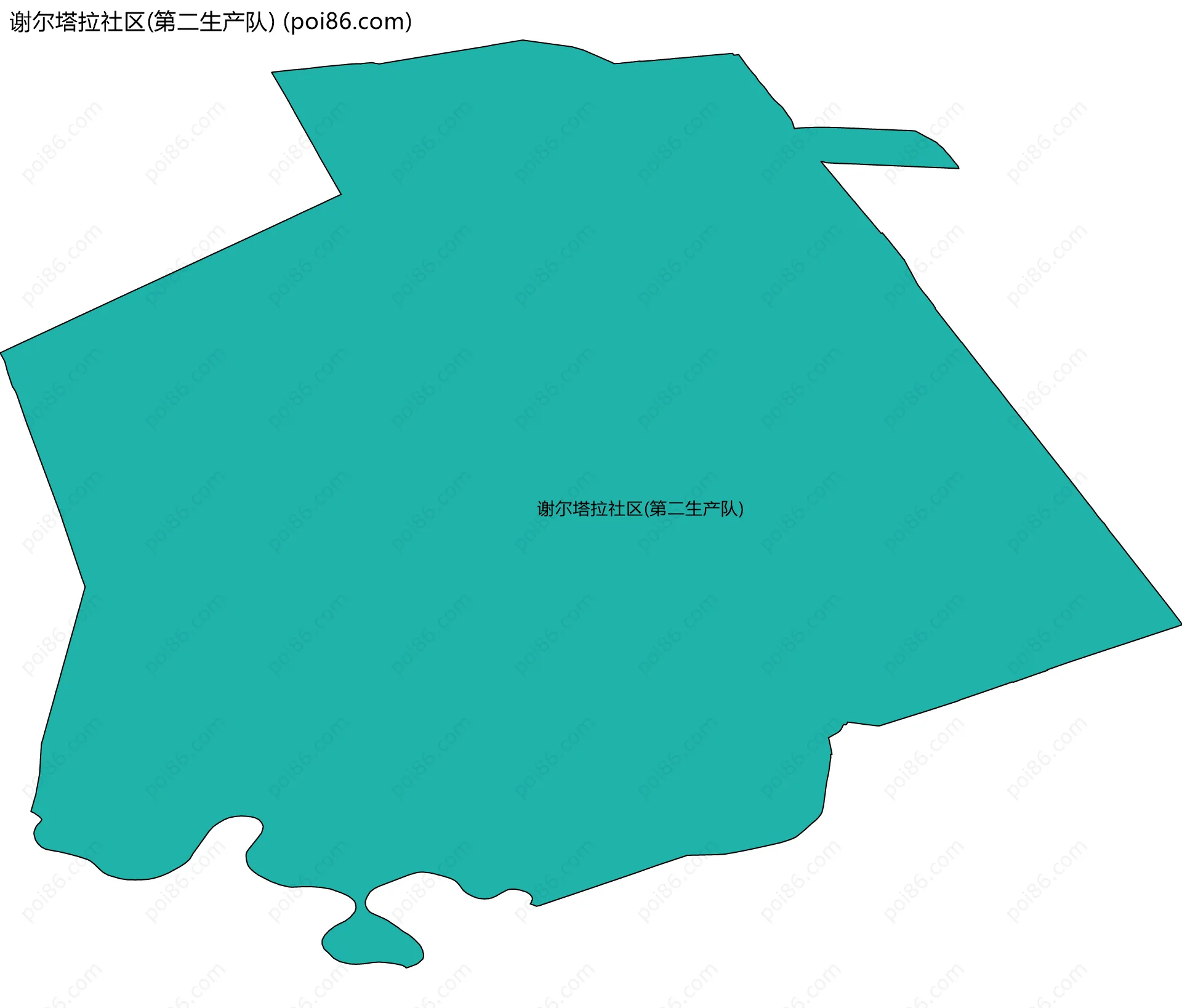 谢尔塔拉社区(第二生产队)边界地图