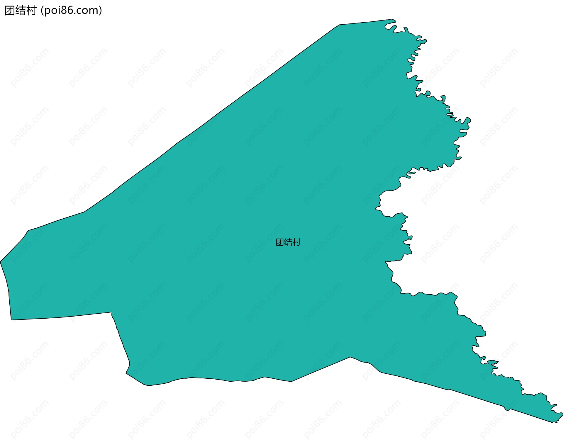 团结村边界地图