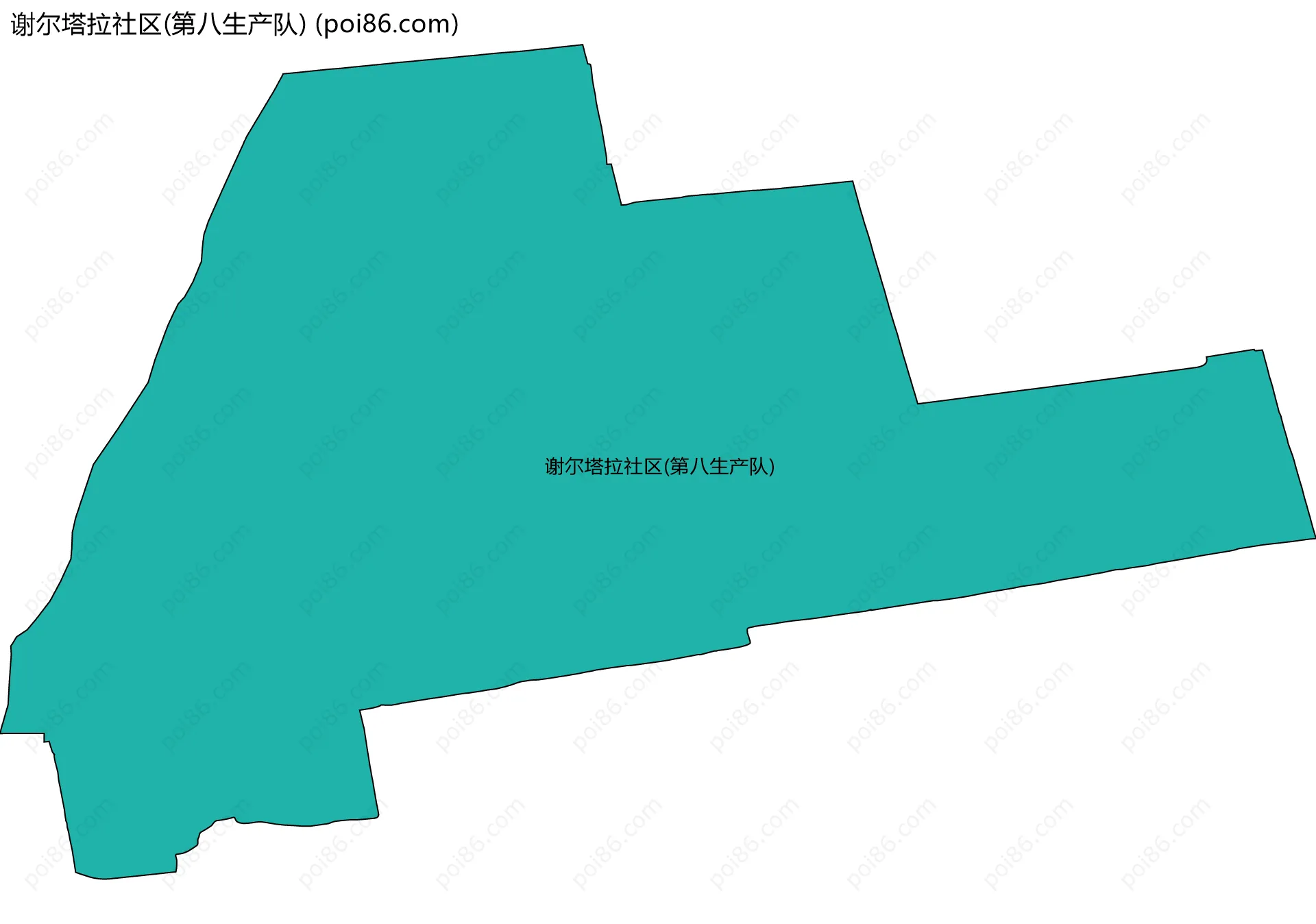 谢尔塔拉社区(第八生产队)边界地图