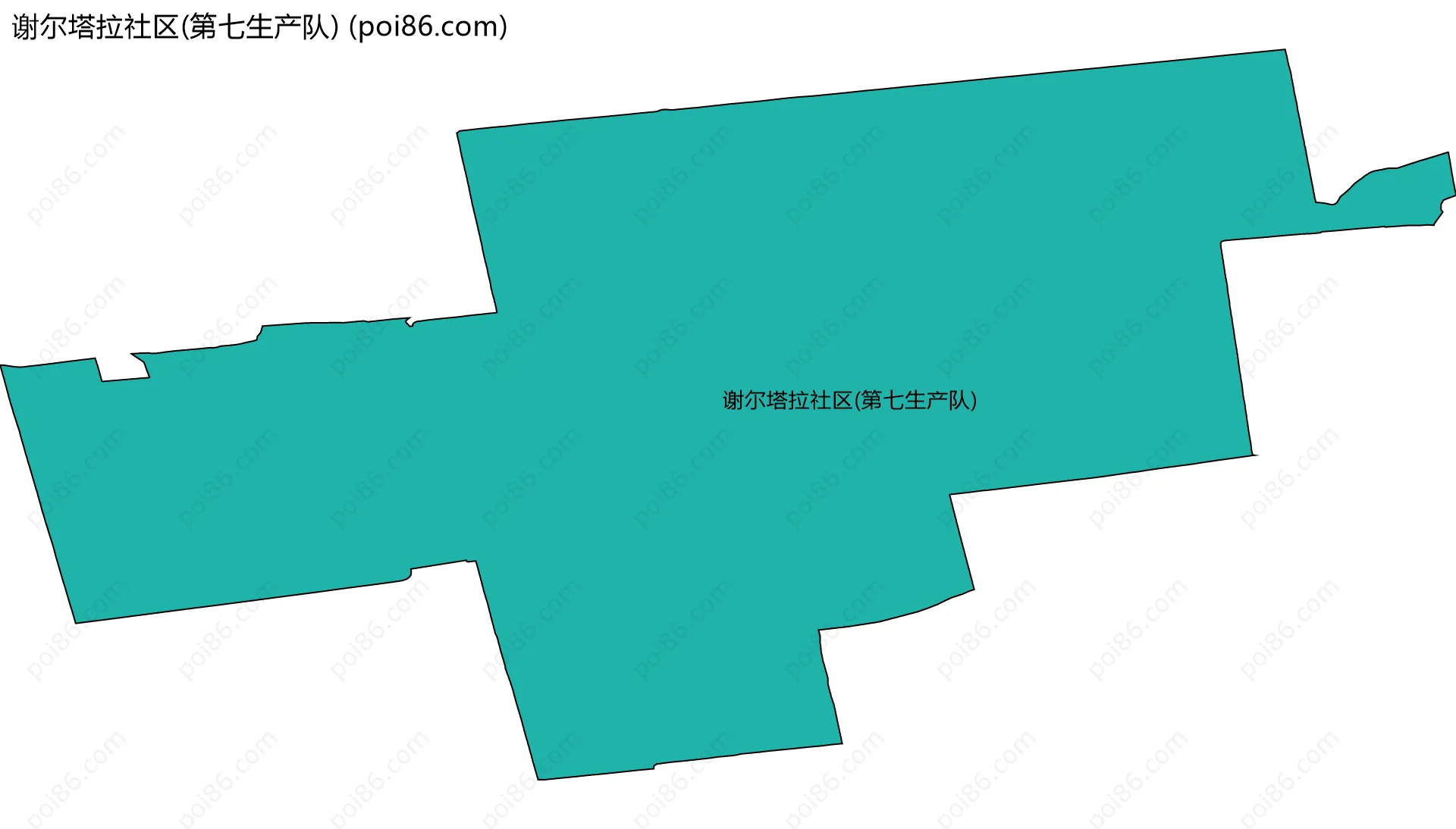 谢尔塔拉社区(第七生产队)边界地图