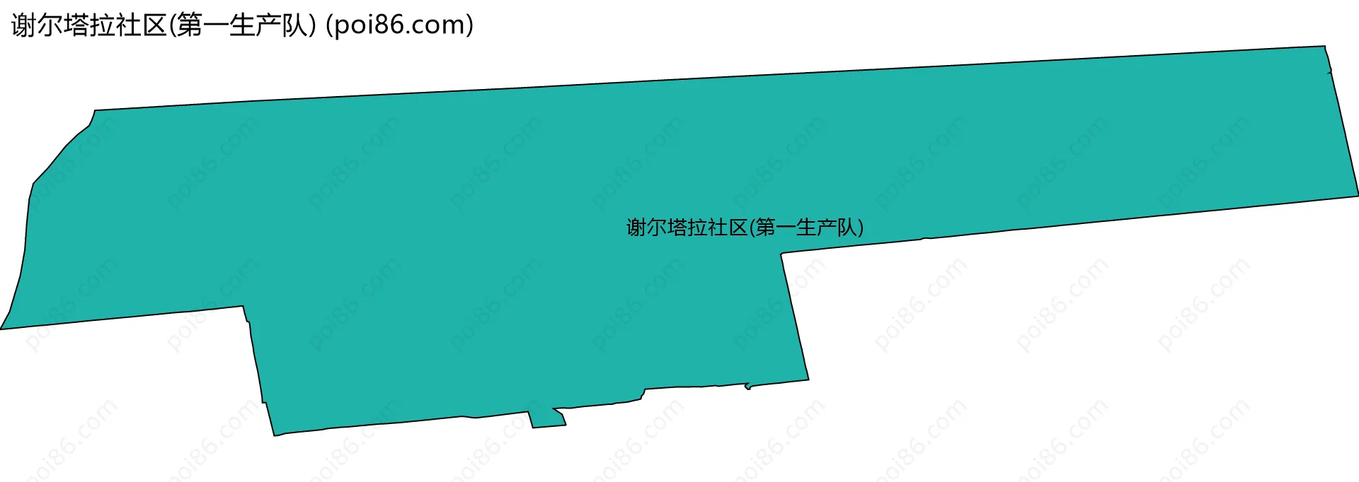 谢尔塔拉社区(第一生产队)边界地图