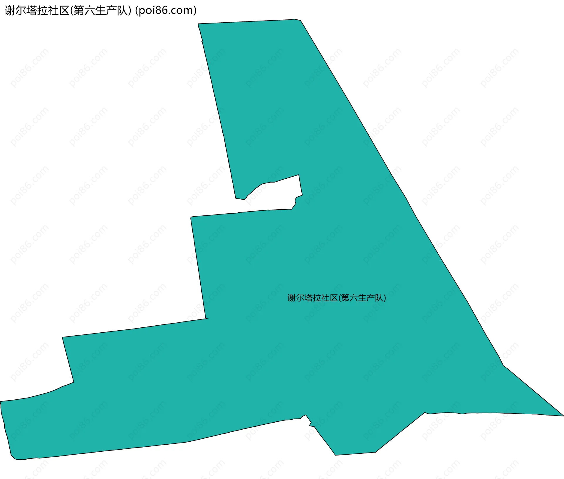 谢尔塔拉社区(第六生产队)边界地图