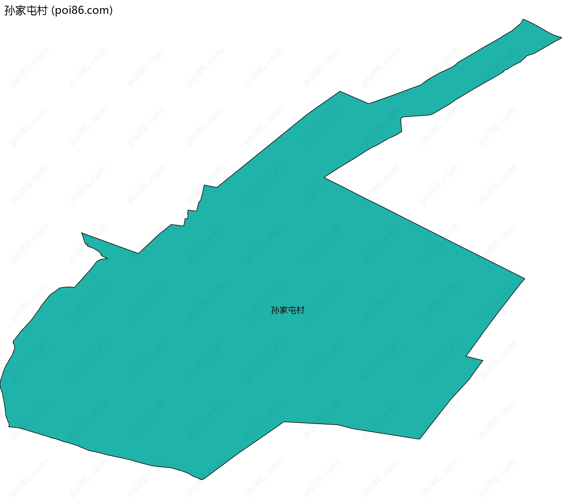孙家屯村边界地图