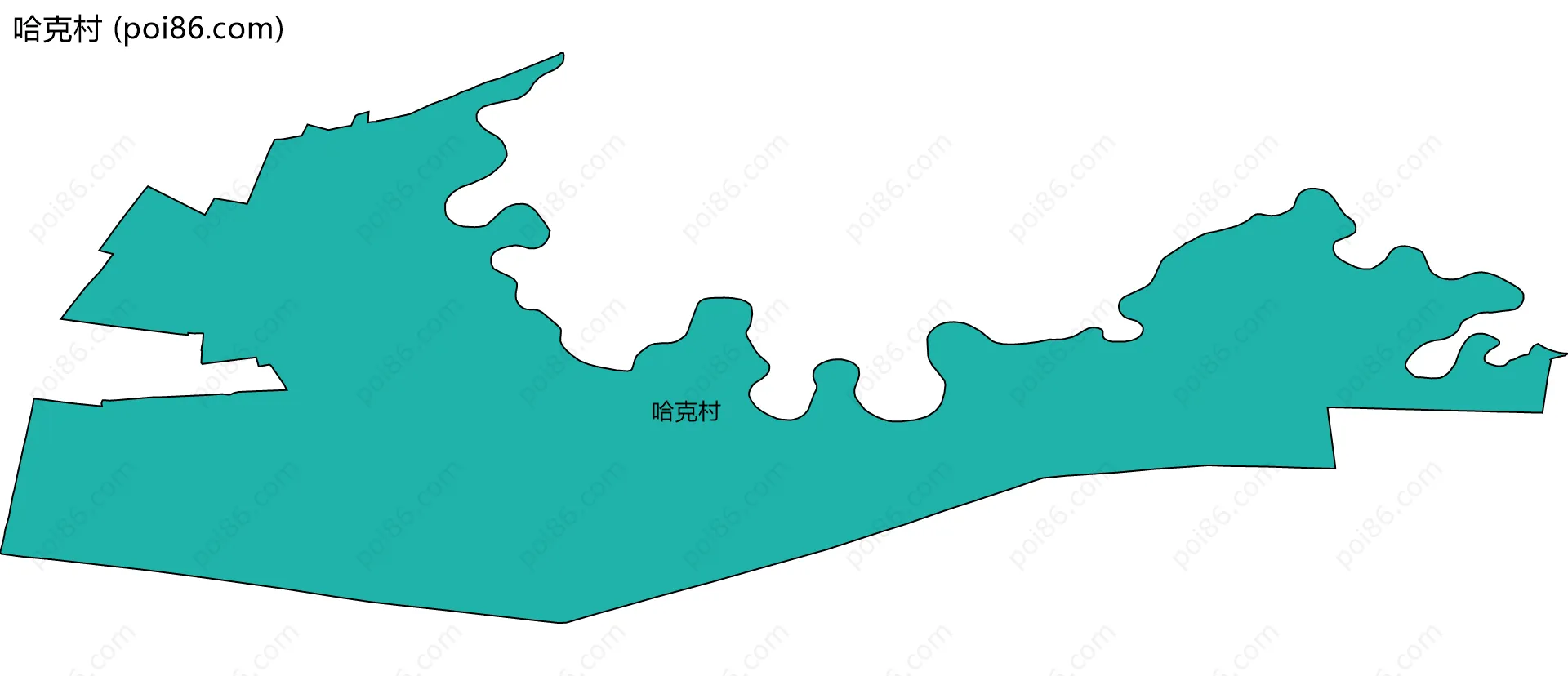 哈克村边界地图