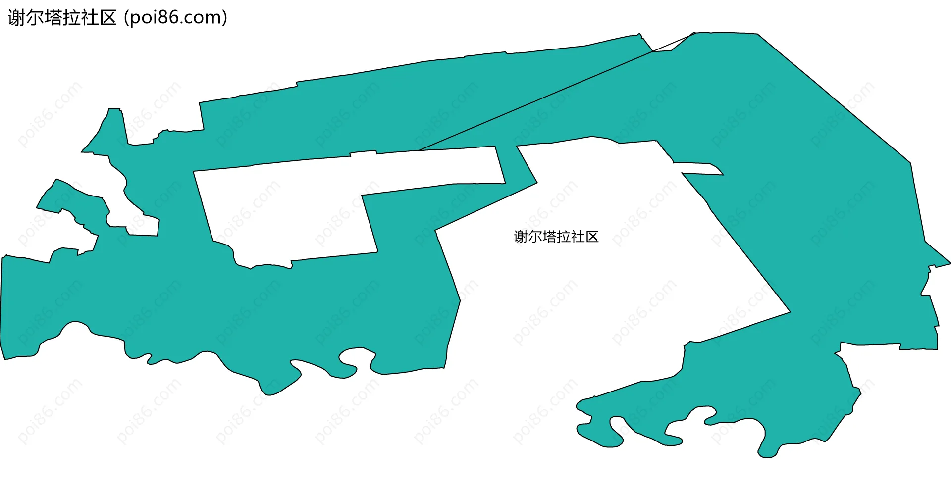 谢尔塔拉社区边界地图