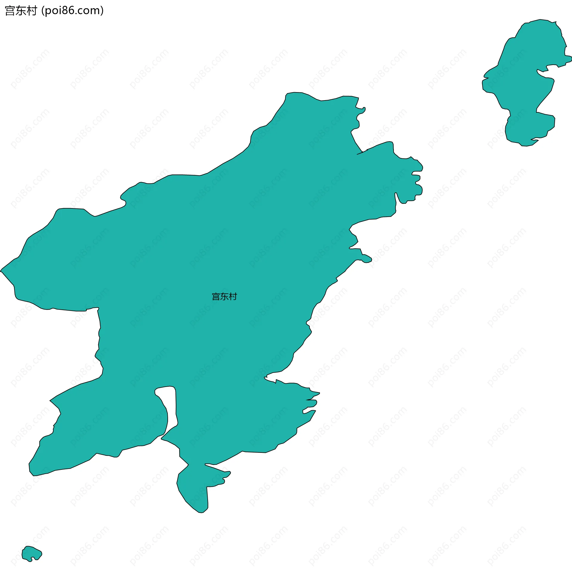 宫东村边界地图