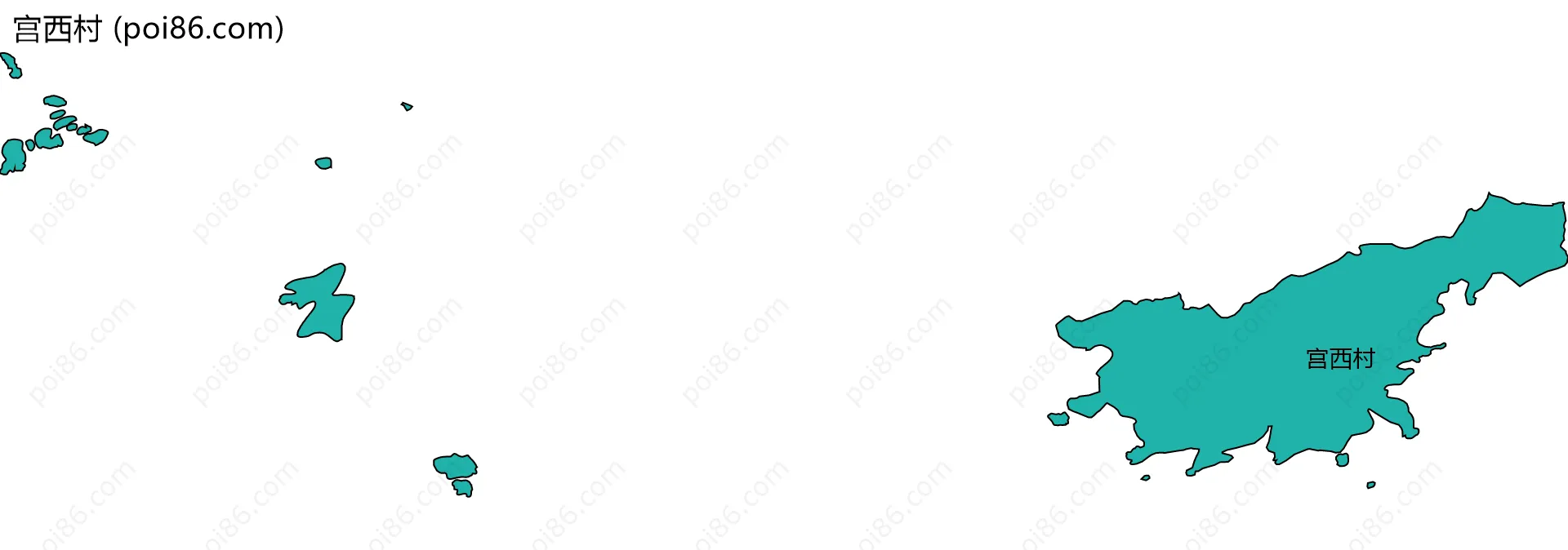 宫西村边界地图