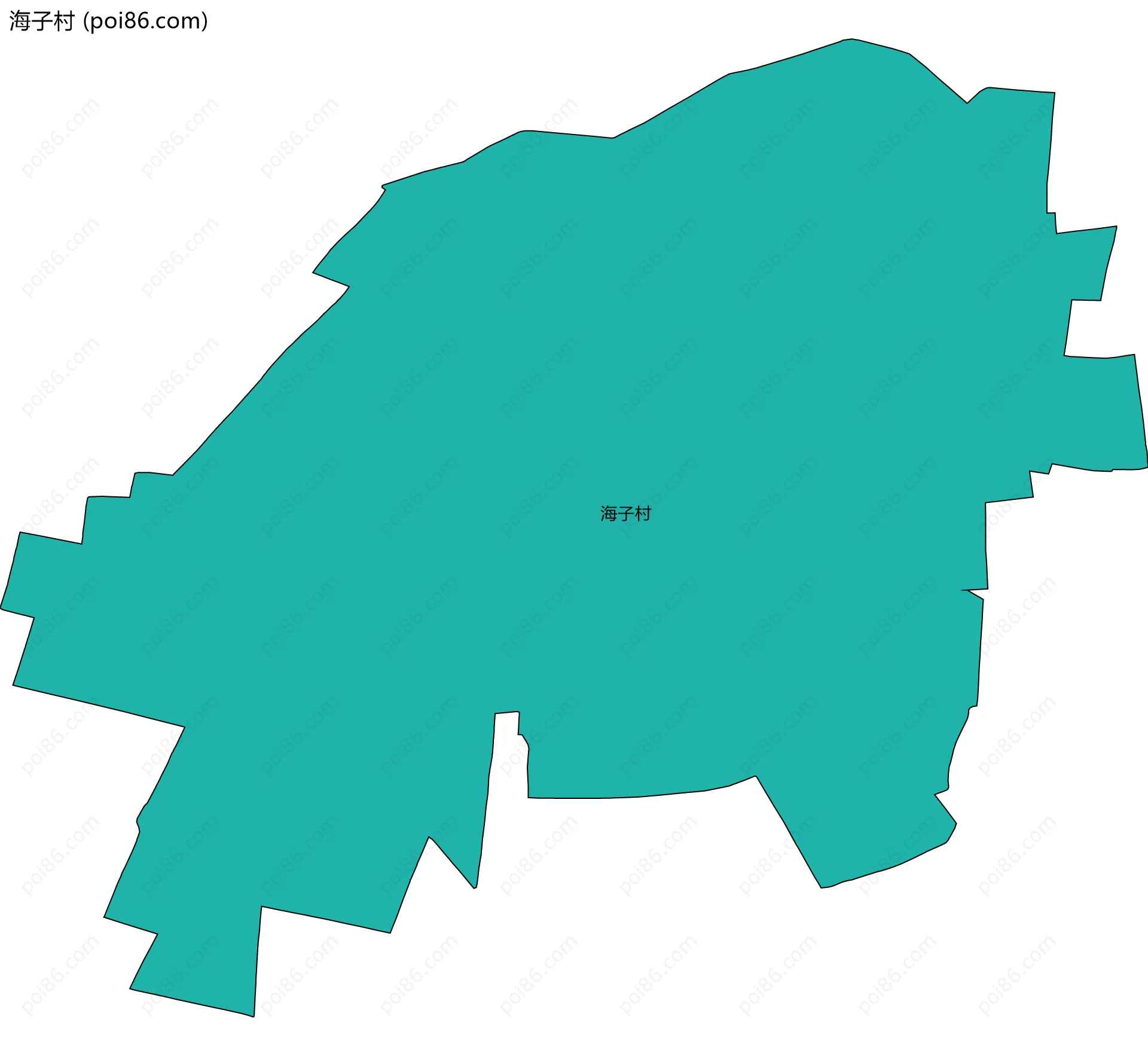 海子村边界地图
