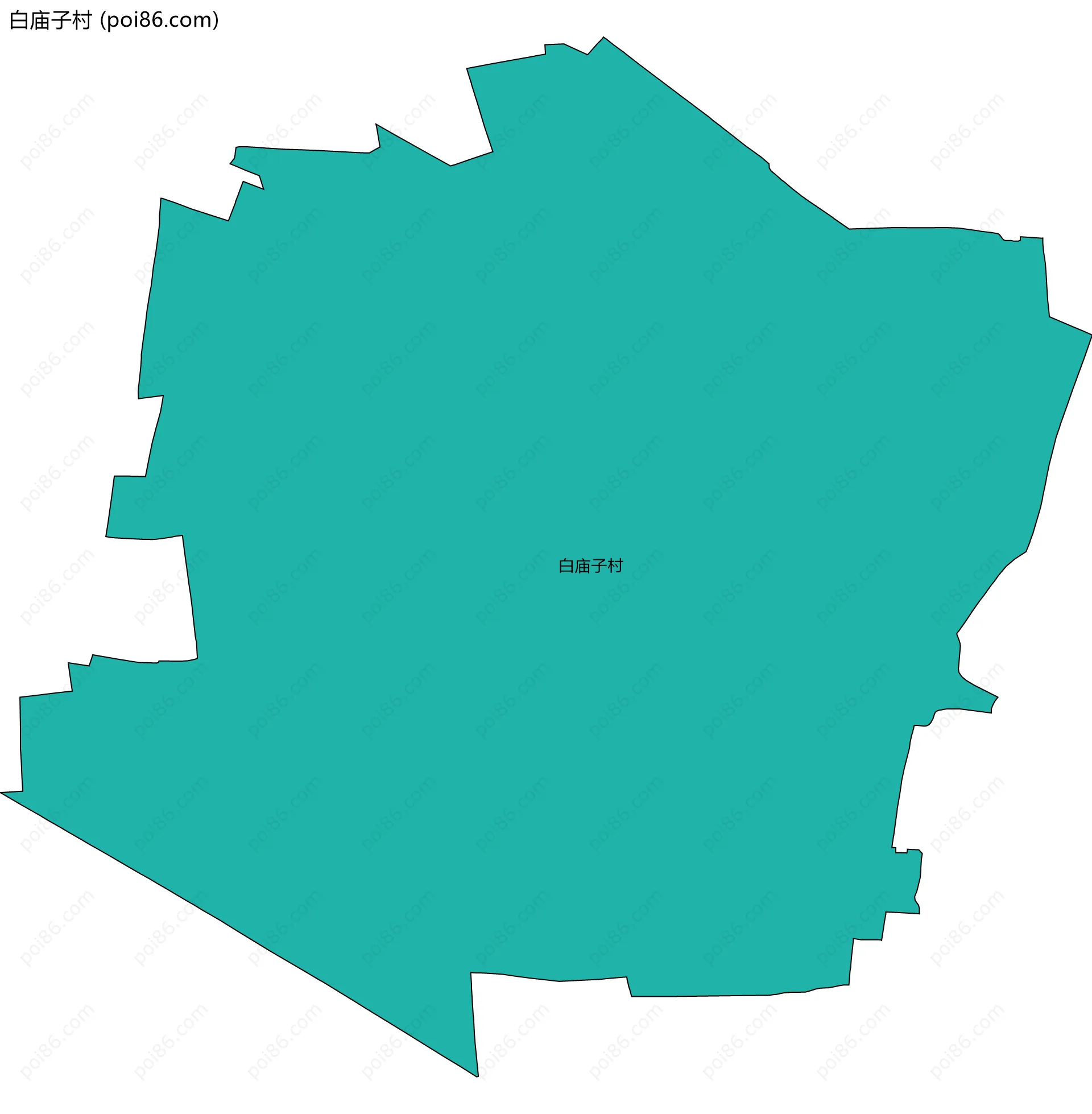 白庙子村边界地图