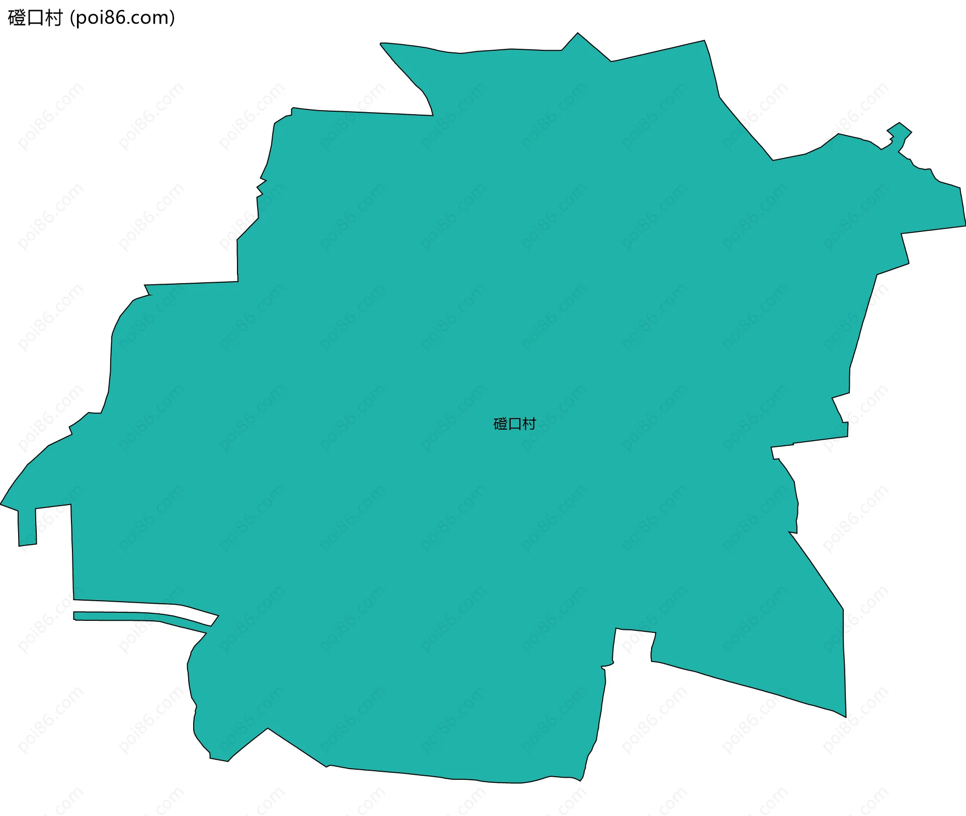 磴口村边界地图