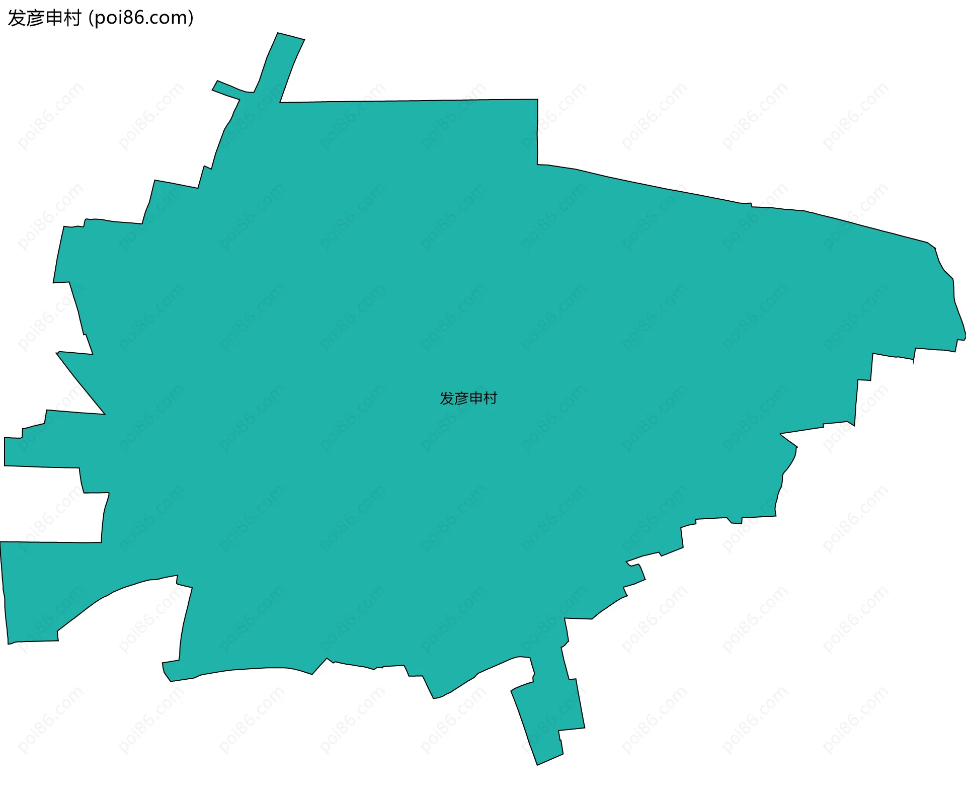 发彦申村边界地图