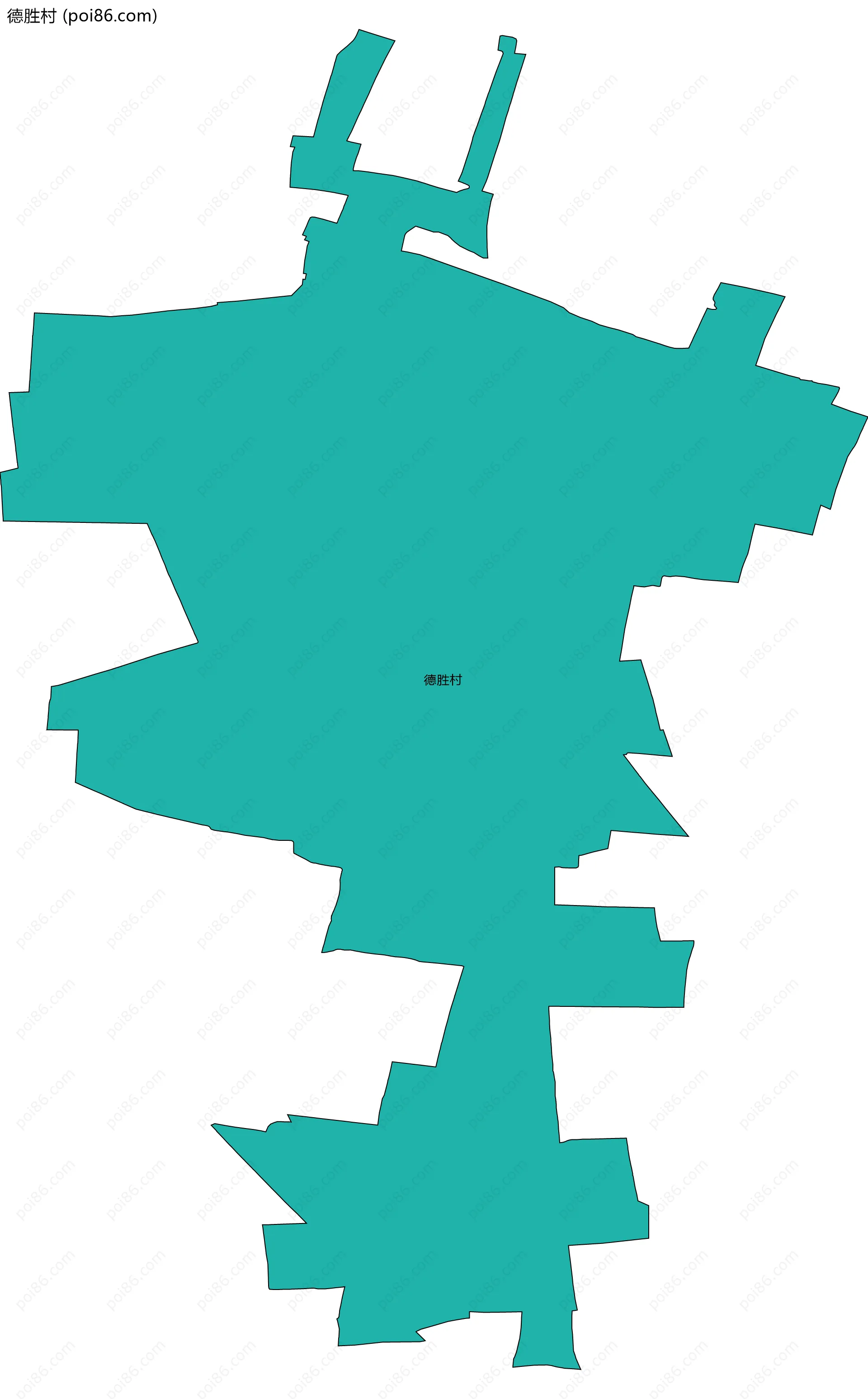 德胜村边界地图