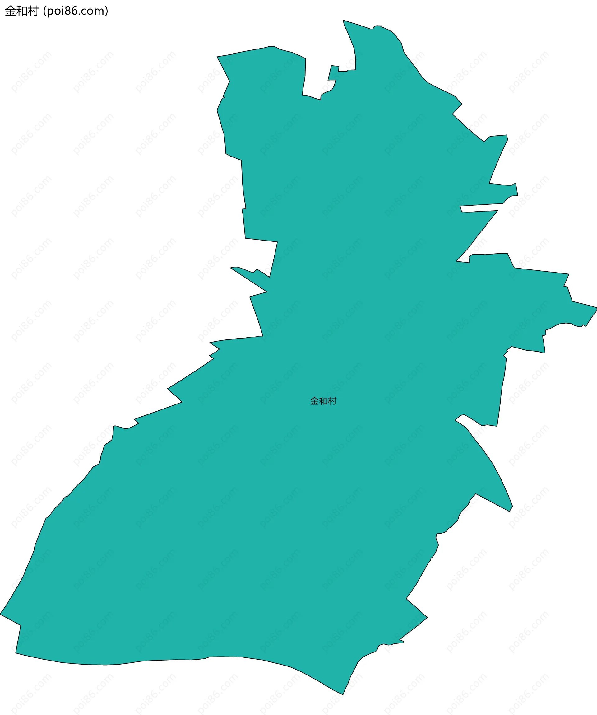 金和村边界地图
