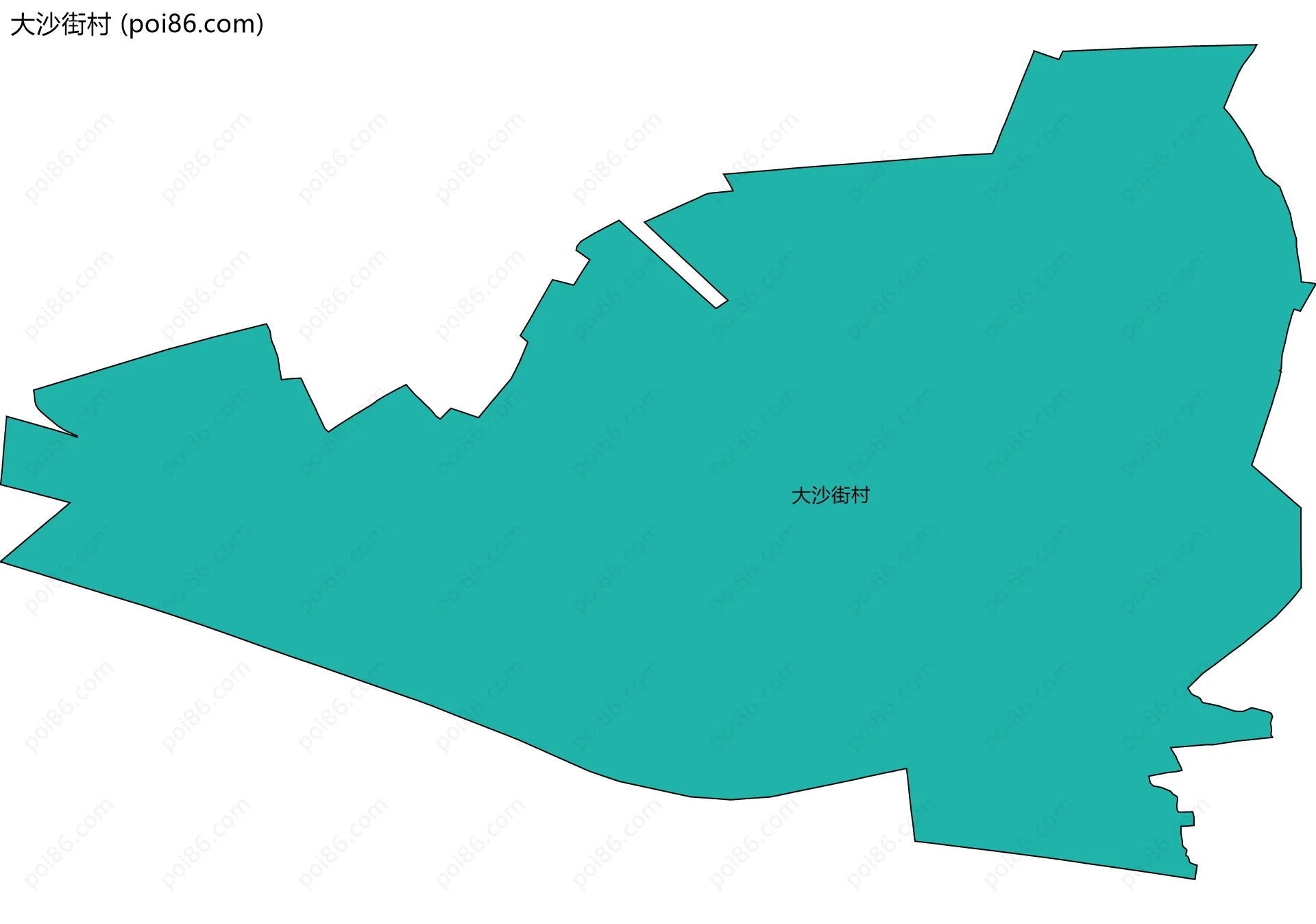 大沙街村边界地图