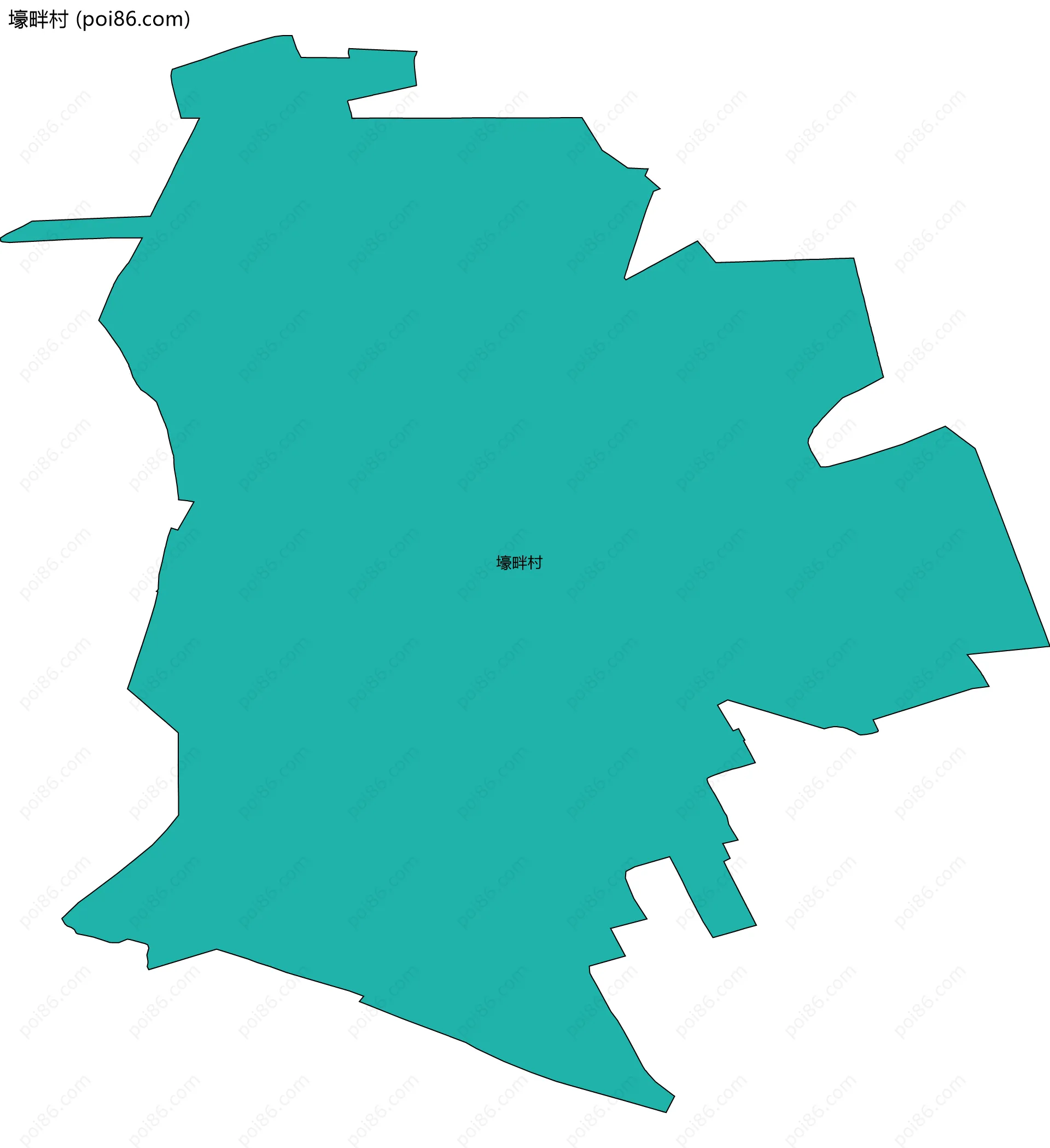 壕畔村边界地图