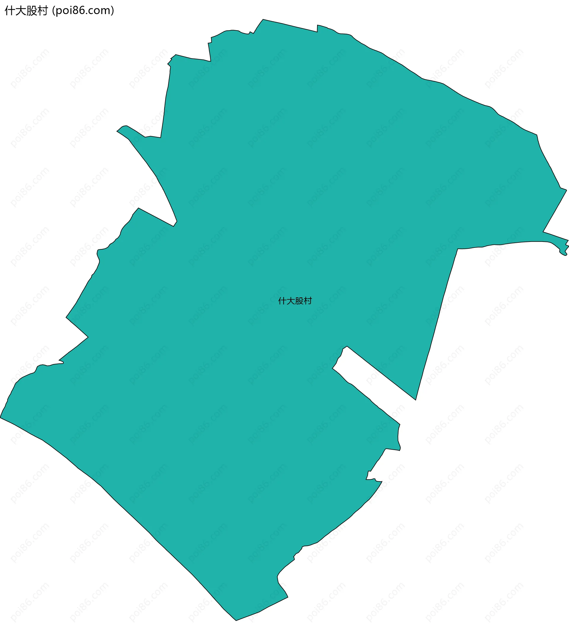 什大股村边界地图