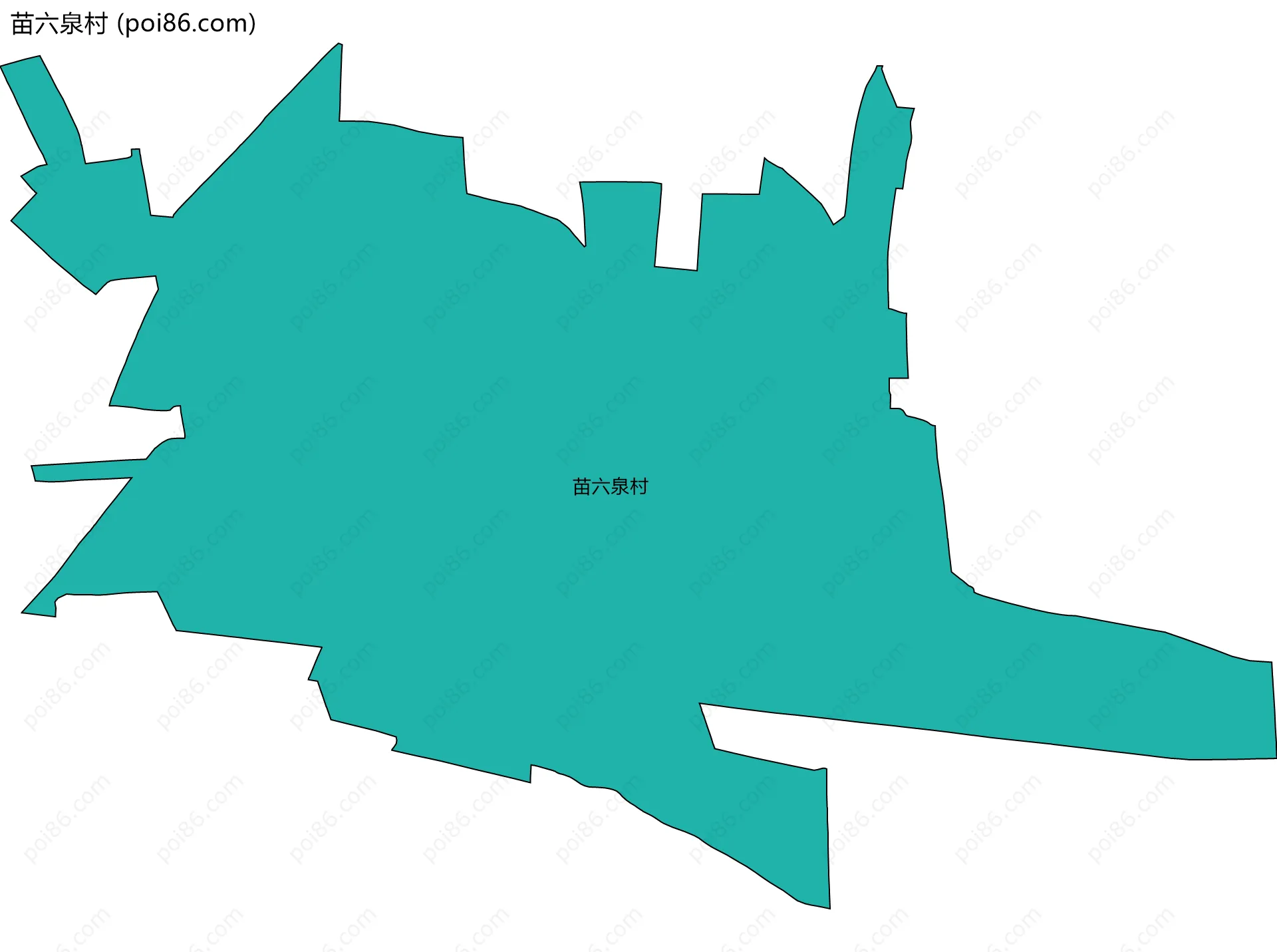 苗六泉村边界地图