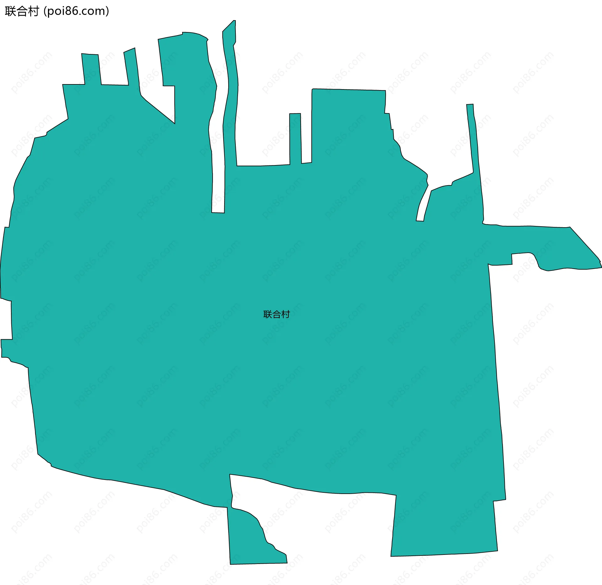 联合村边界地图