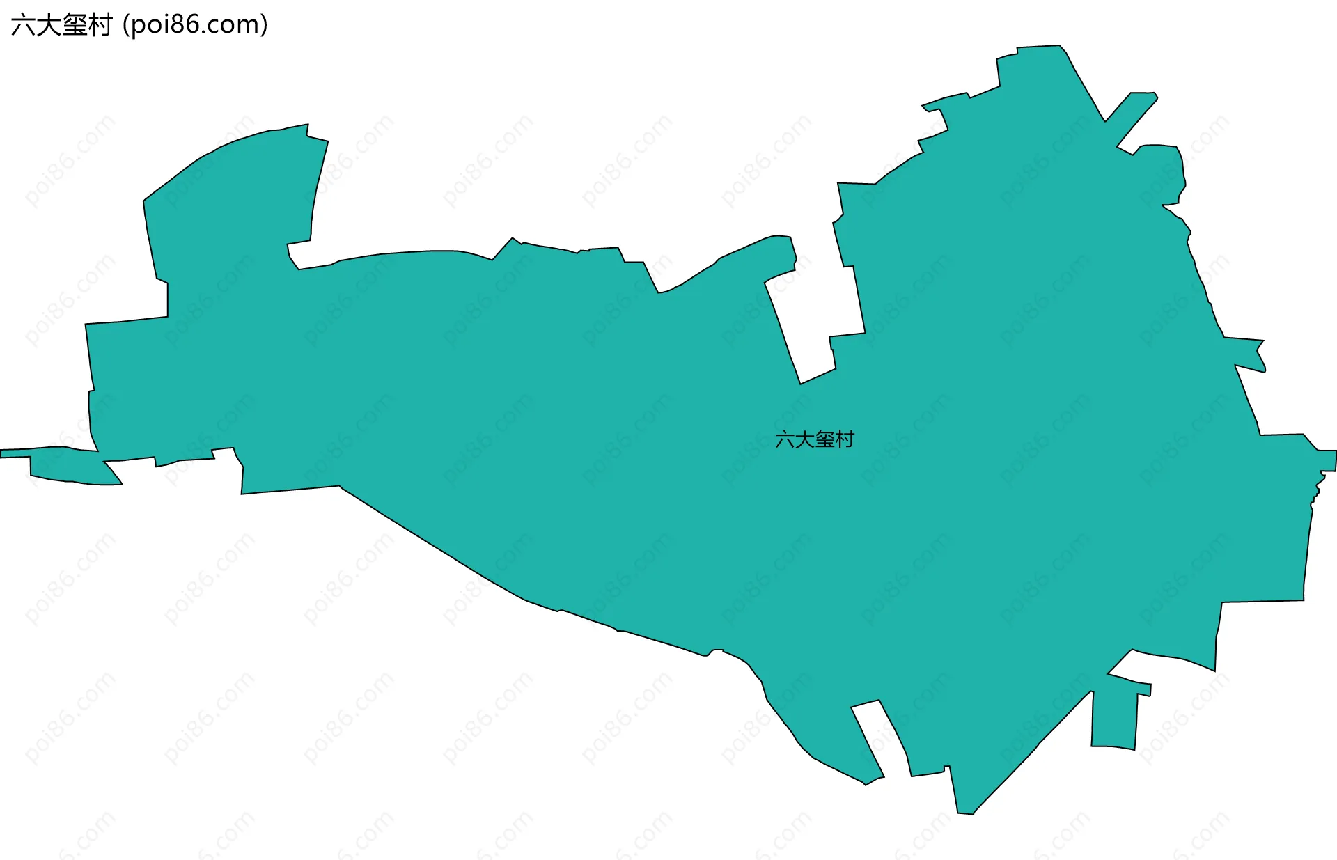 六大玺村边界地图