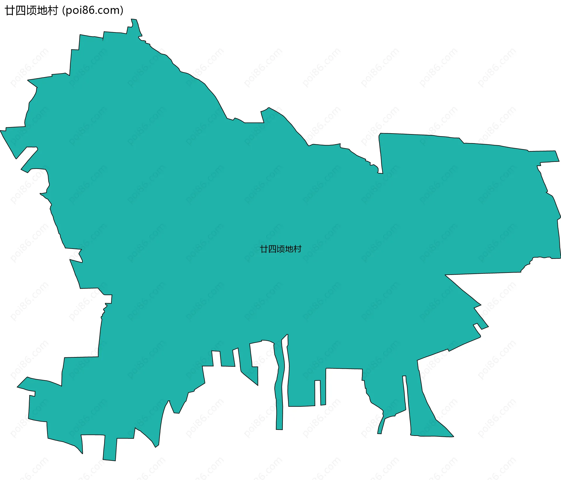 廿四顷地村边界地图