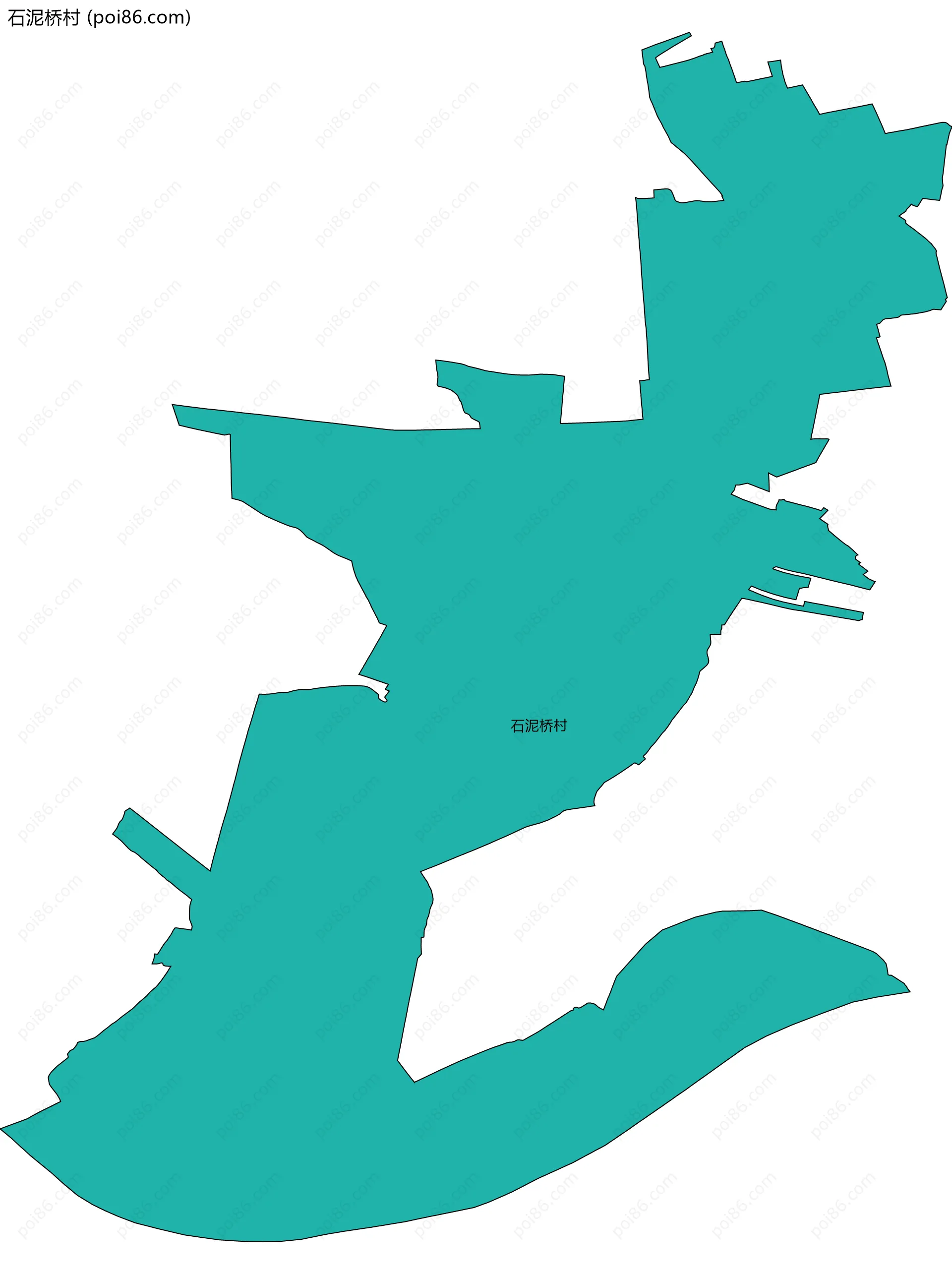 石泥桥村边界地图