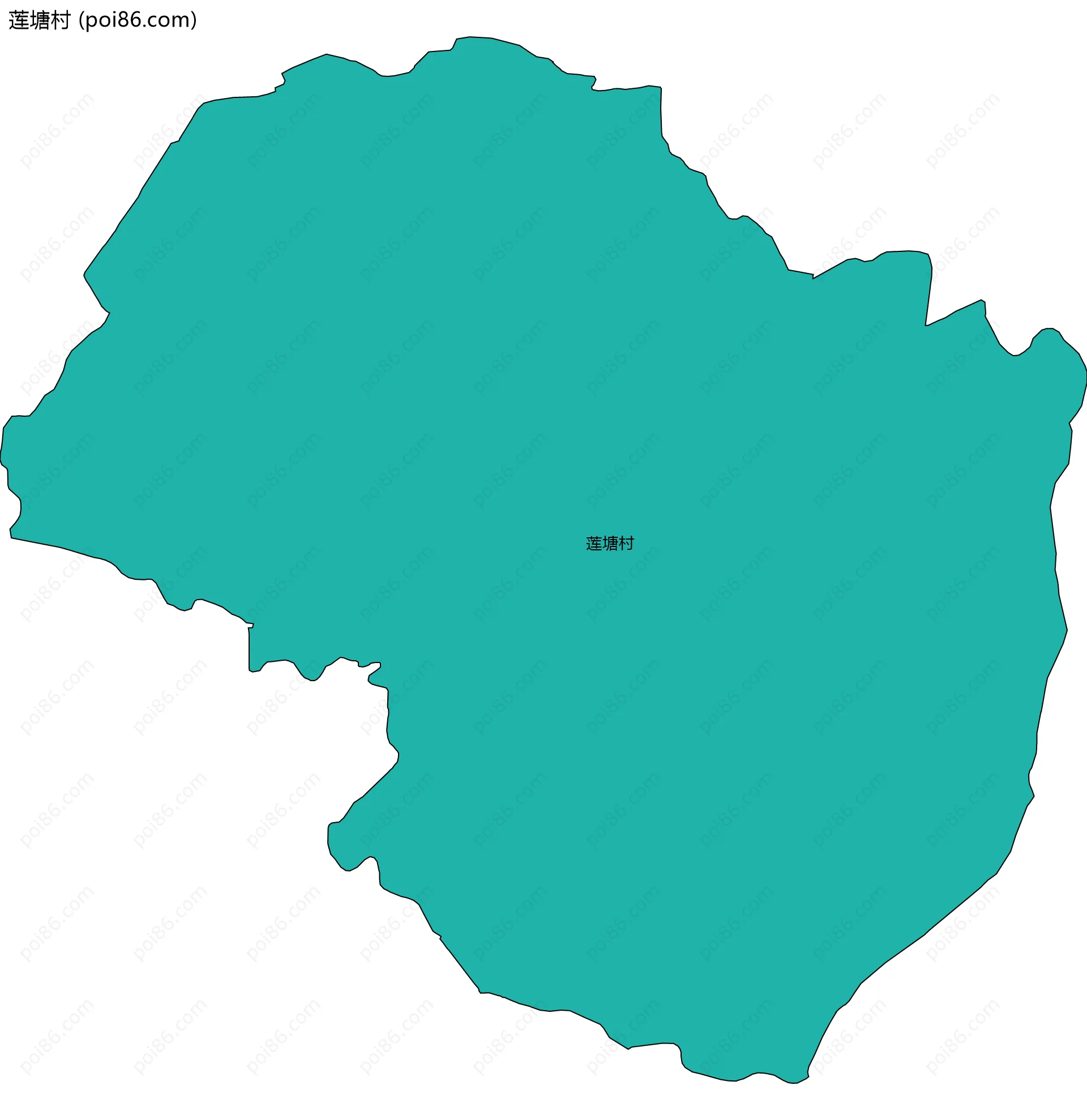 莲塘村边界地图
