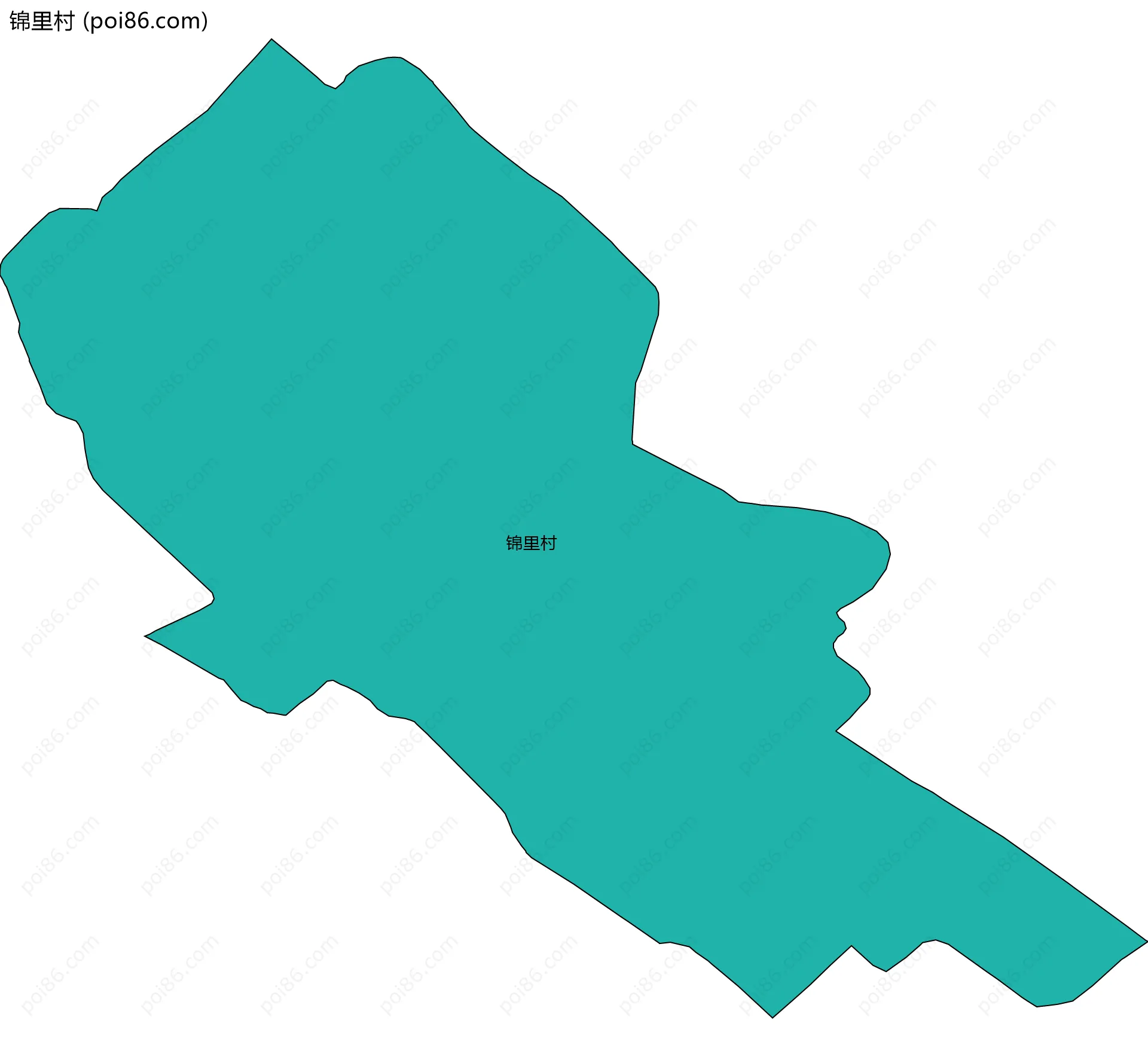 锦里村边界地图