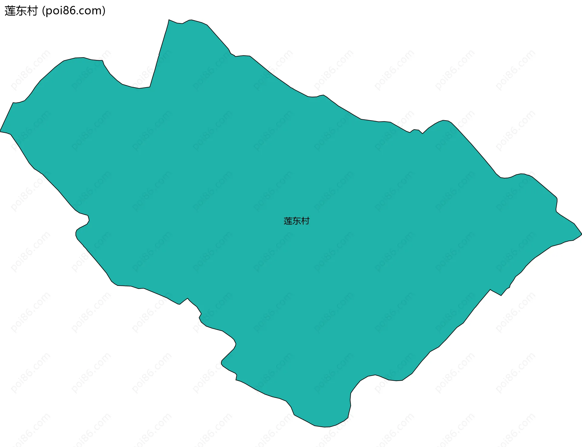 莲东村边界地图