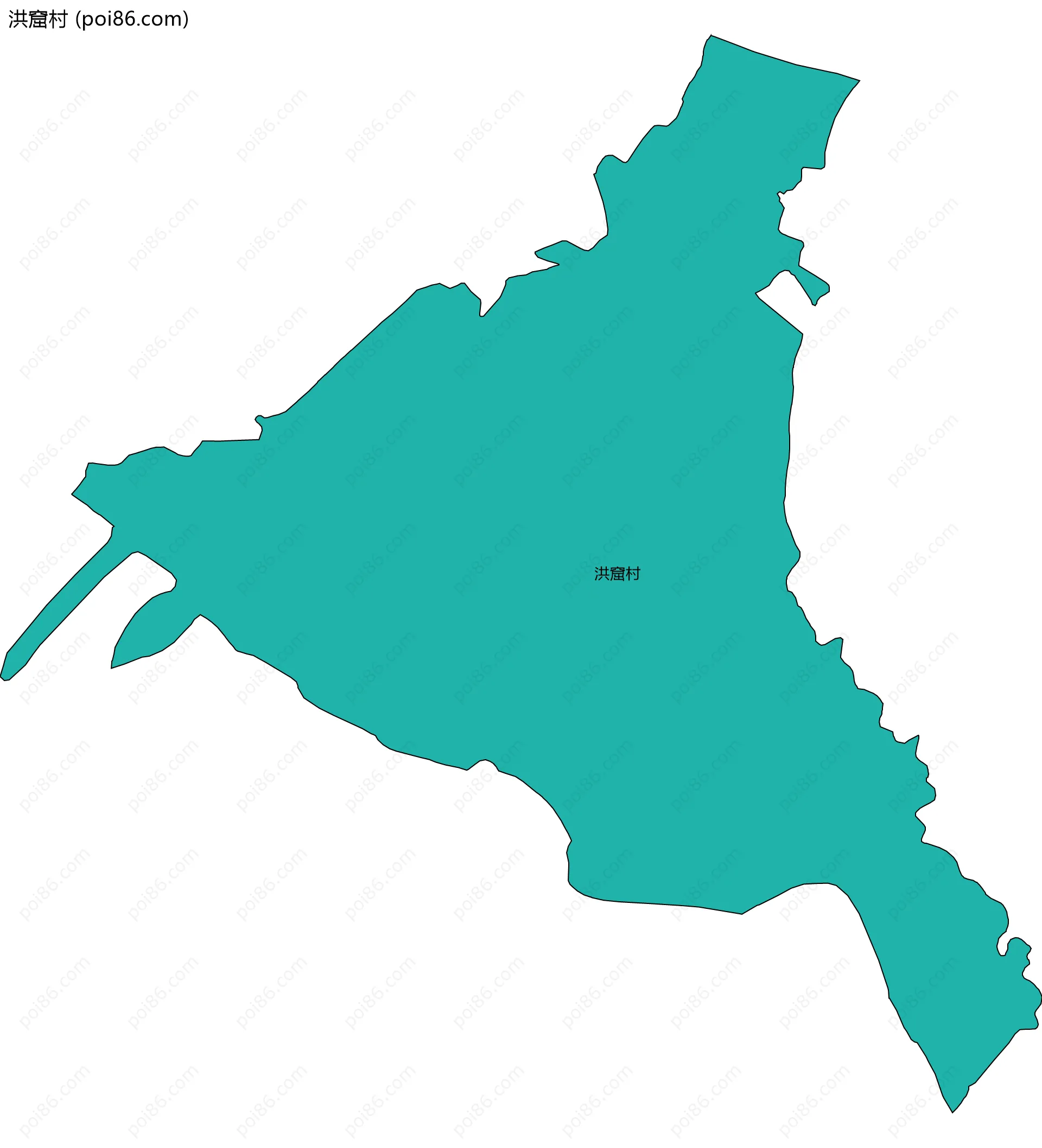 洪窟村边界地图