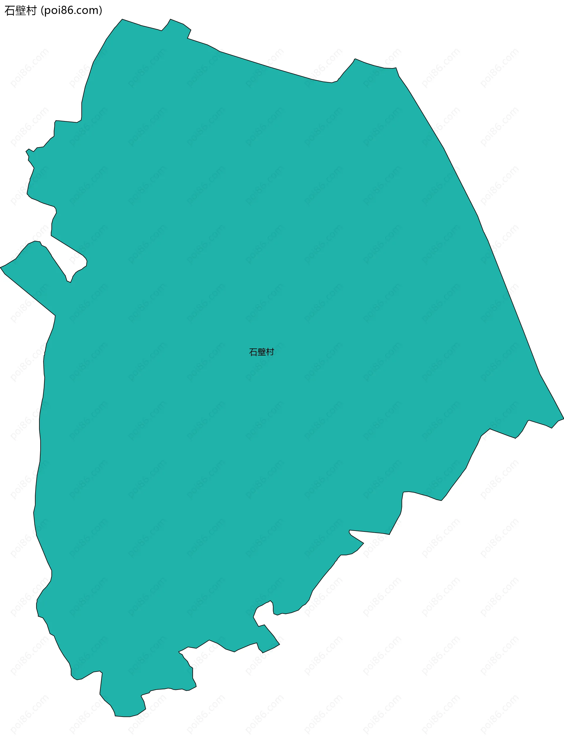 石壁村边界地图