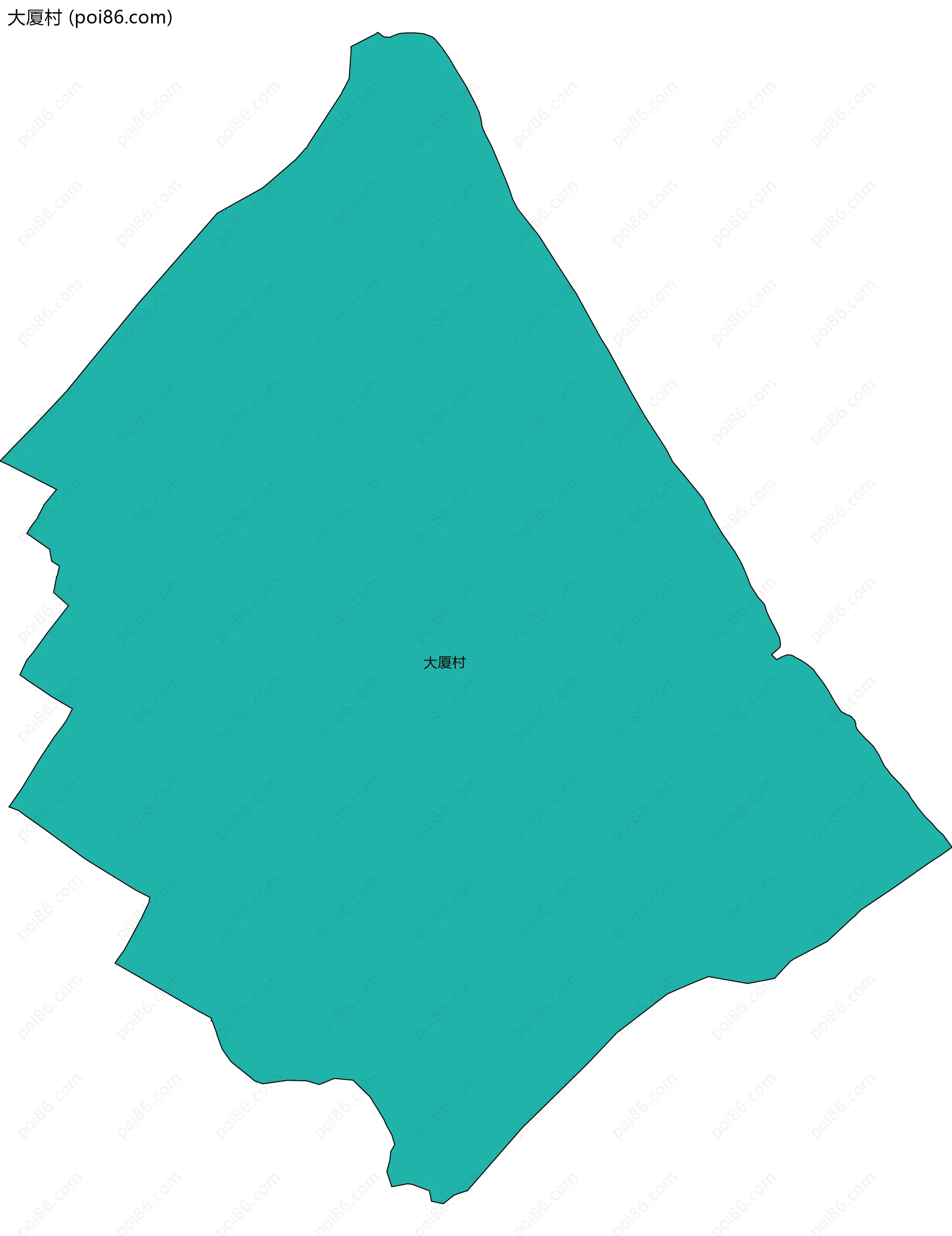 大厦村边界地图